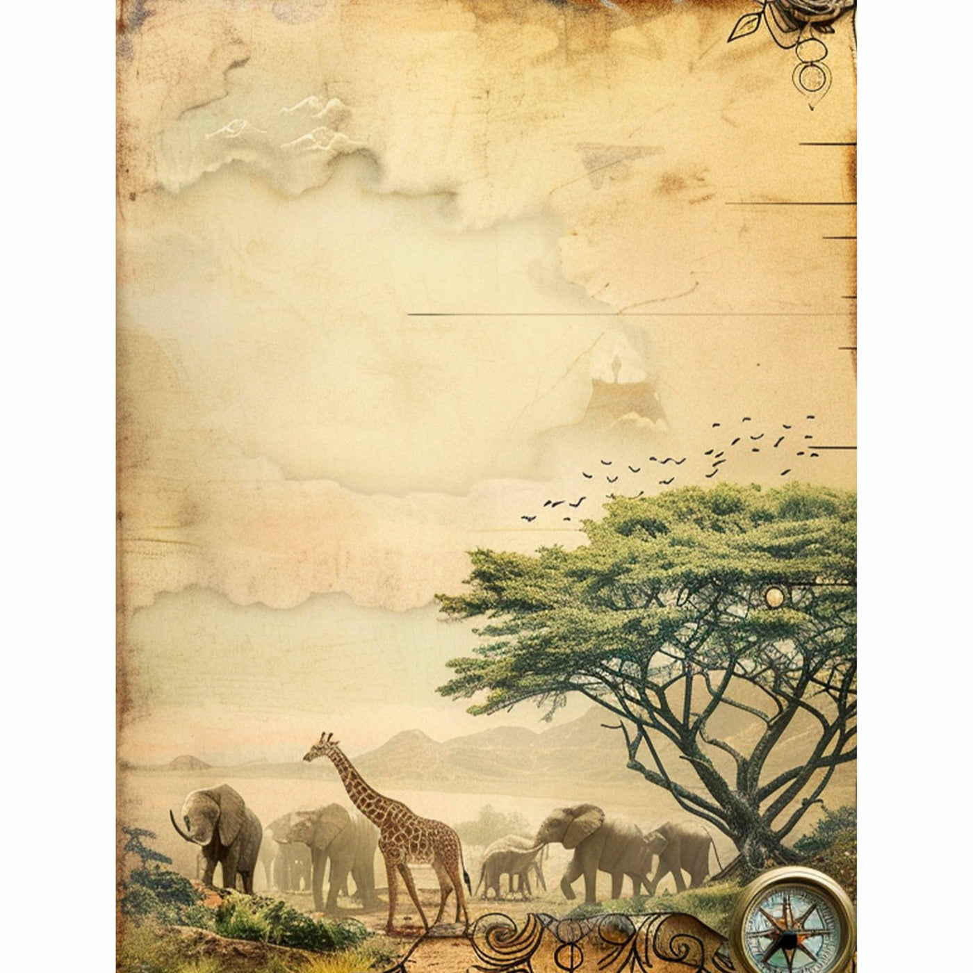 Decoupage Rice Paper, 20 x 26.5cm(6 Sheets) – 6x Decoupage Papers for Collage, Mixed Media, Card Making & Crafts, Decoupage by CRAFT KREATIVELY
