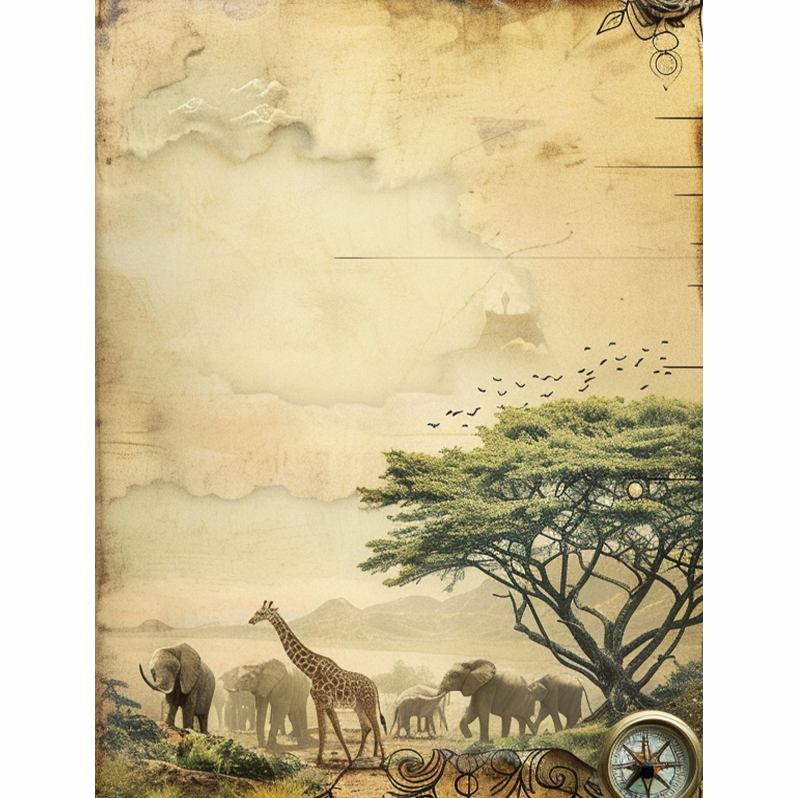 Decoupage Rice Paper, 20 x 26.5cm(6 Sheets) – 6x Decoupage Papers for Collage, Mixed Media, Card Making & Crafts, Decoupage by CRAFT KREATIVELY