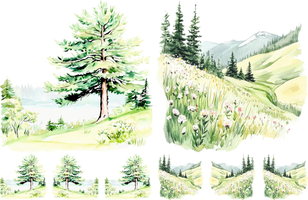 Square Rice Papers – Decoupage Paper Design for Furniture, Mixed Media, Cards & Crafts, Decoupage by CRAFT KREATIVELY
