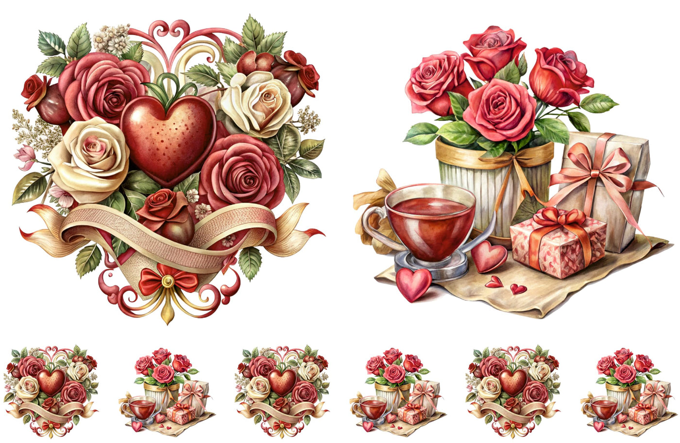 Decoupage Rice Papers - 4 Sheets | 8 Unique Designs | Versatile Christmas Designs for Art Projects & Crafting by CRAFT KREATIVELY
