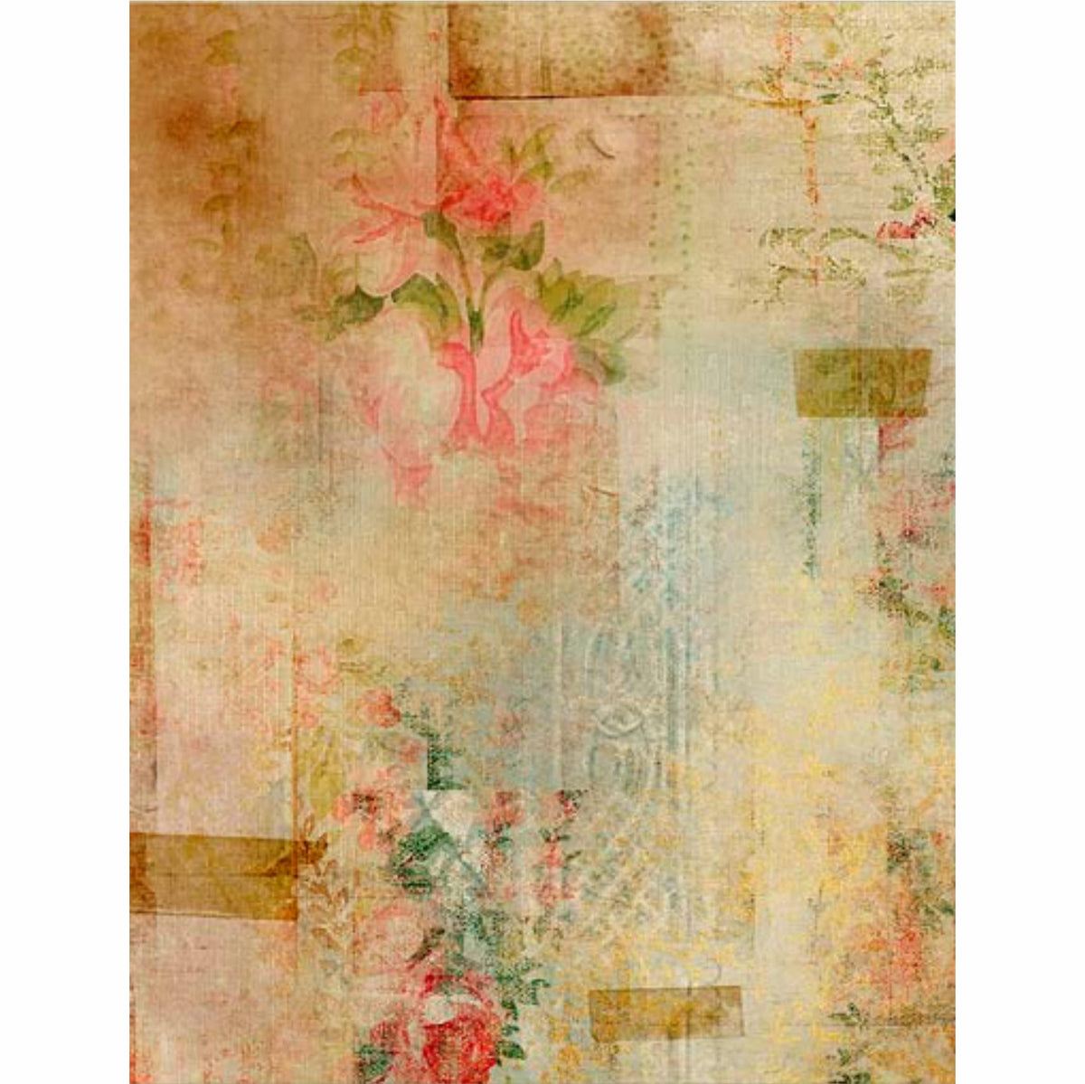 Mixed Overlay Rice Paper, 20.32 x 26.67 cm - 6 x Different Printed Mulberry Paper Images 30gsm Visible Fibres for Decoupage Crafts Mixed Media Collage Art