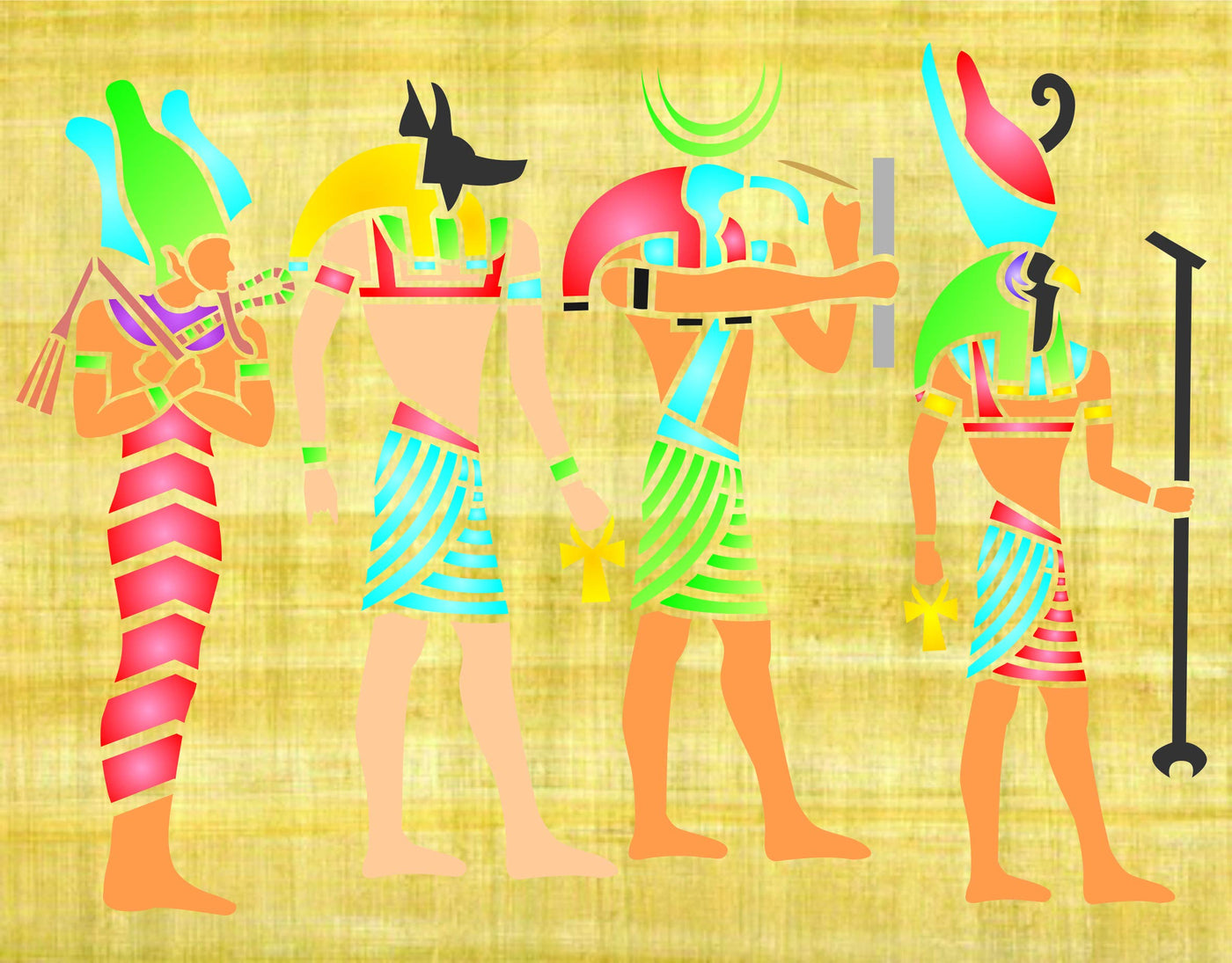 Egyptian Stencil - Classic Egypt Symbol Hyroglyphics Stencils
