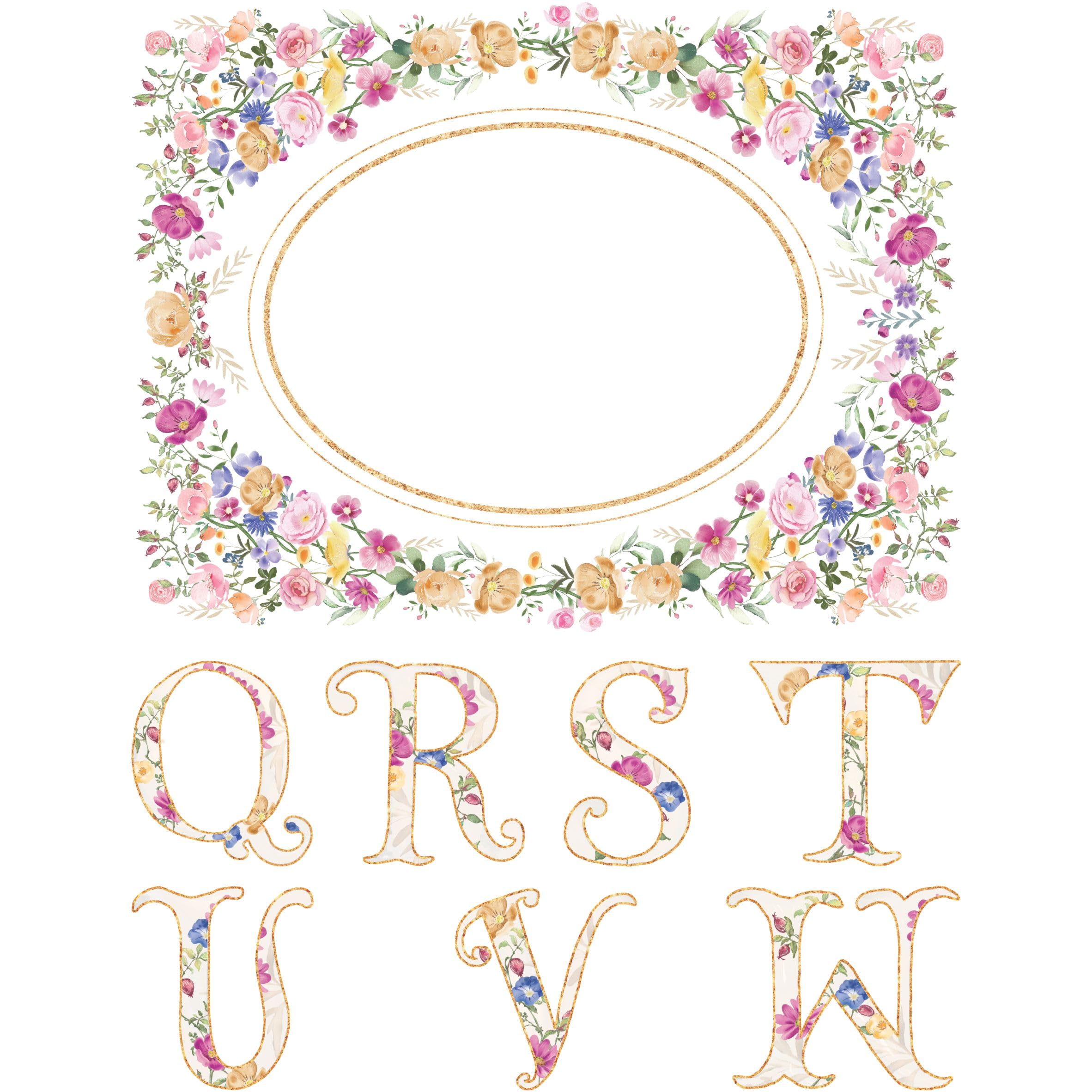 Letters n Frames Rice Paper - Hand Painted Decoupage Craft Cards