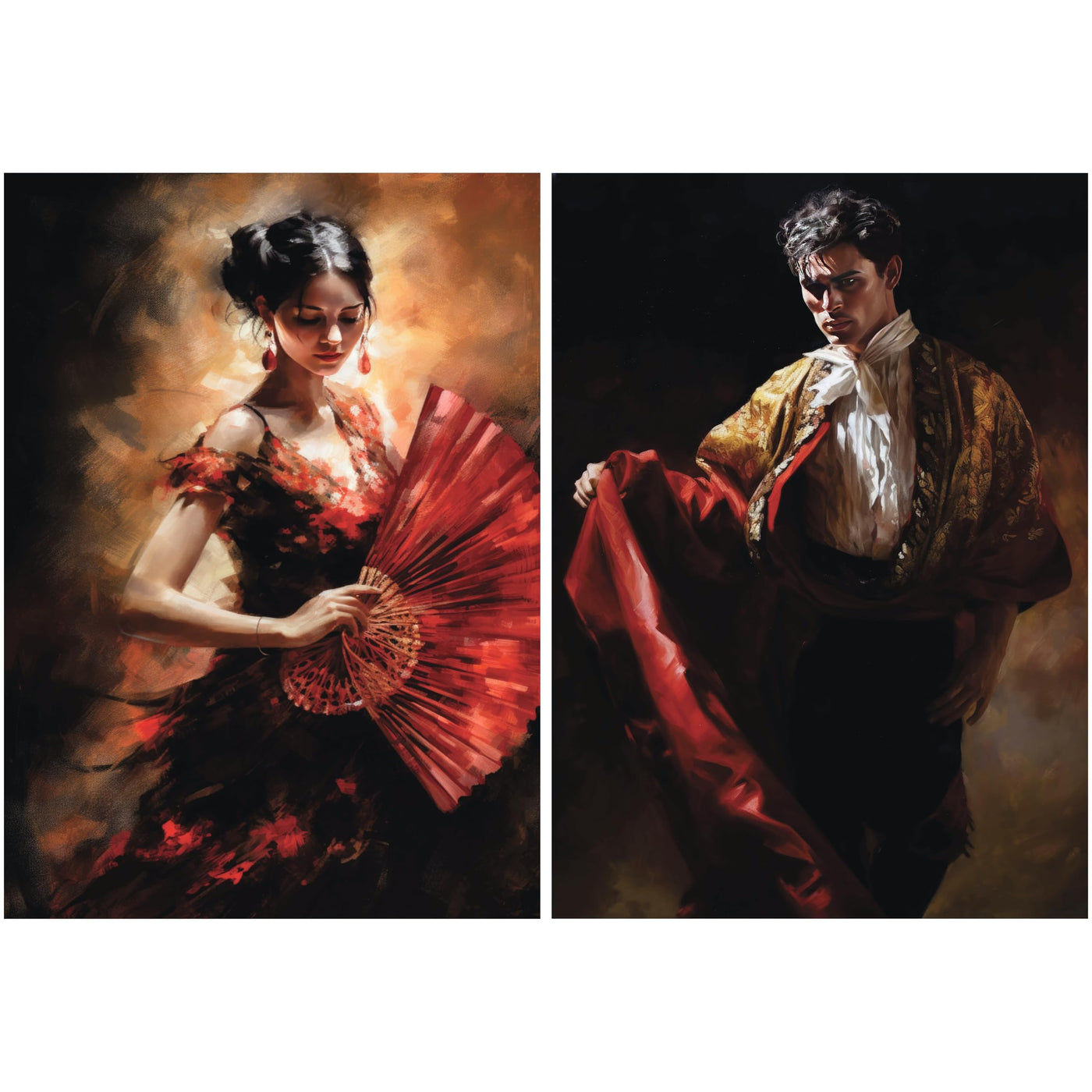 Decoupage Rice Paper (2 pc) - Pairs for Decoupage, Posters, Furniture, and Craft Projects by CRAFT KREATIVELY