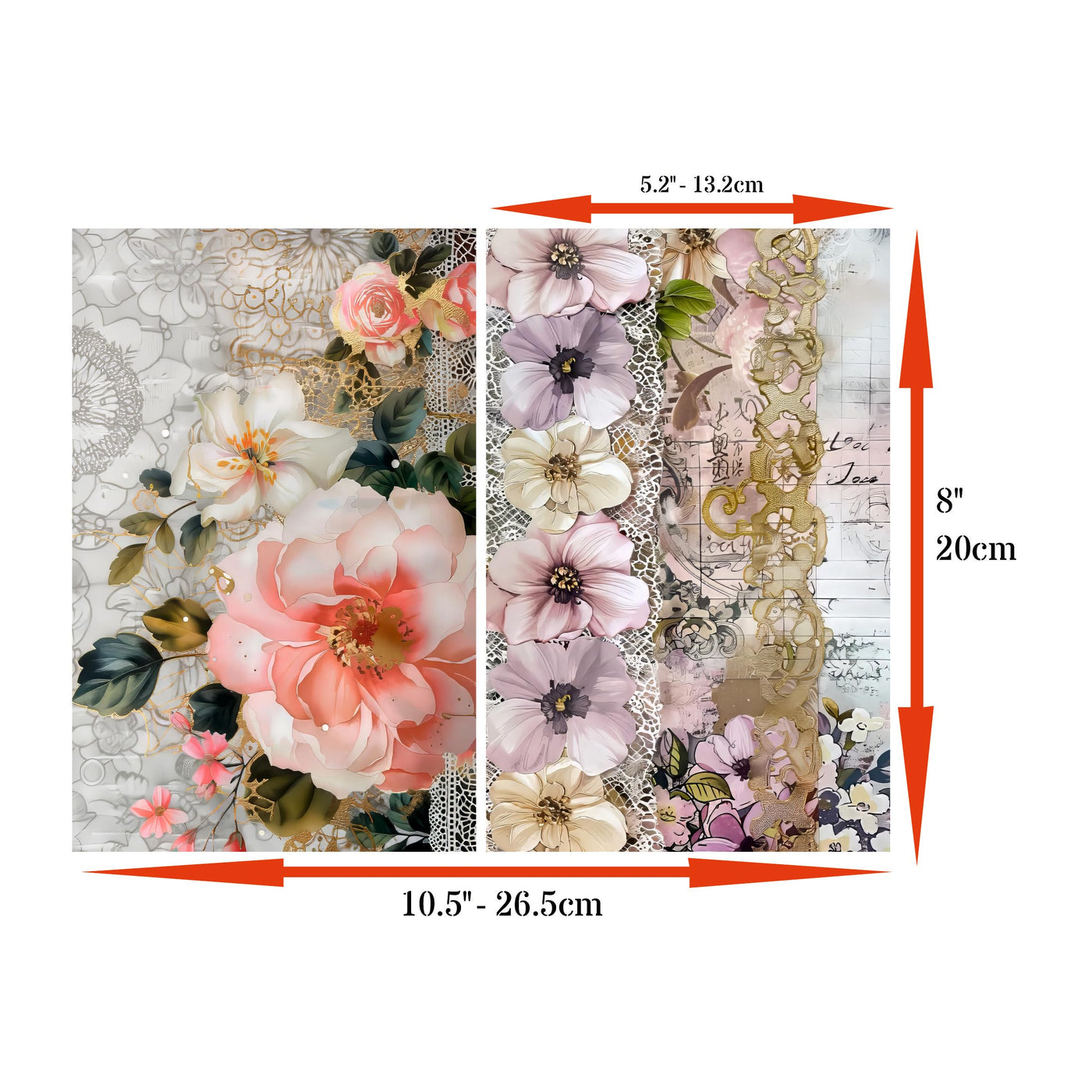 Decoupage Rice Paper, 20 x 26.5cm (6 Sheets) – 6x Decoupage Papers for Collage, Mixed Media, Card Making & Crafts, Decoupage by CRAFT KREATIVELY