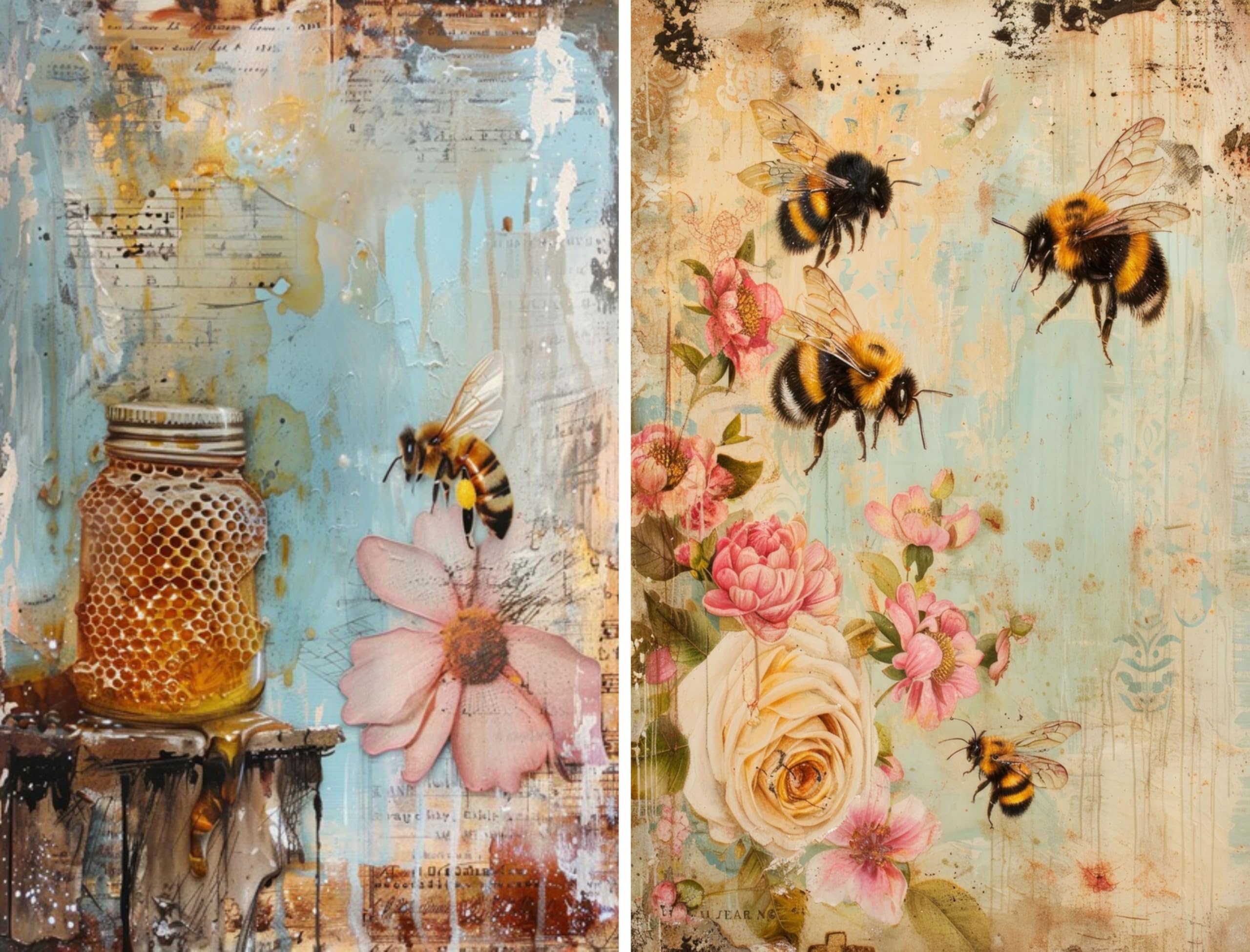 Decoupage Rice Papers - 6 Pieces | 6 Unique Designs | Versatile Decoupage Designs for Art Projects & Crafting by CRAFT KREATIVELY