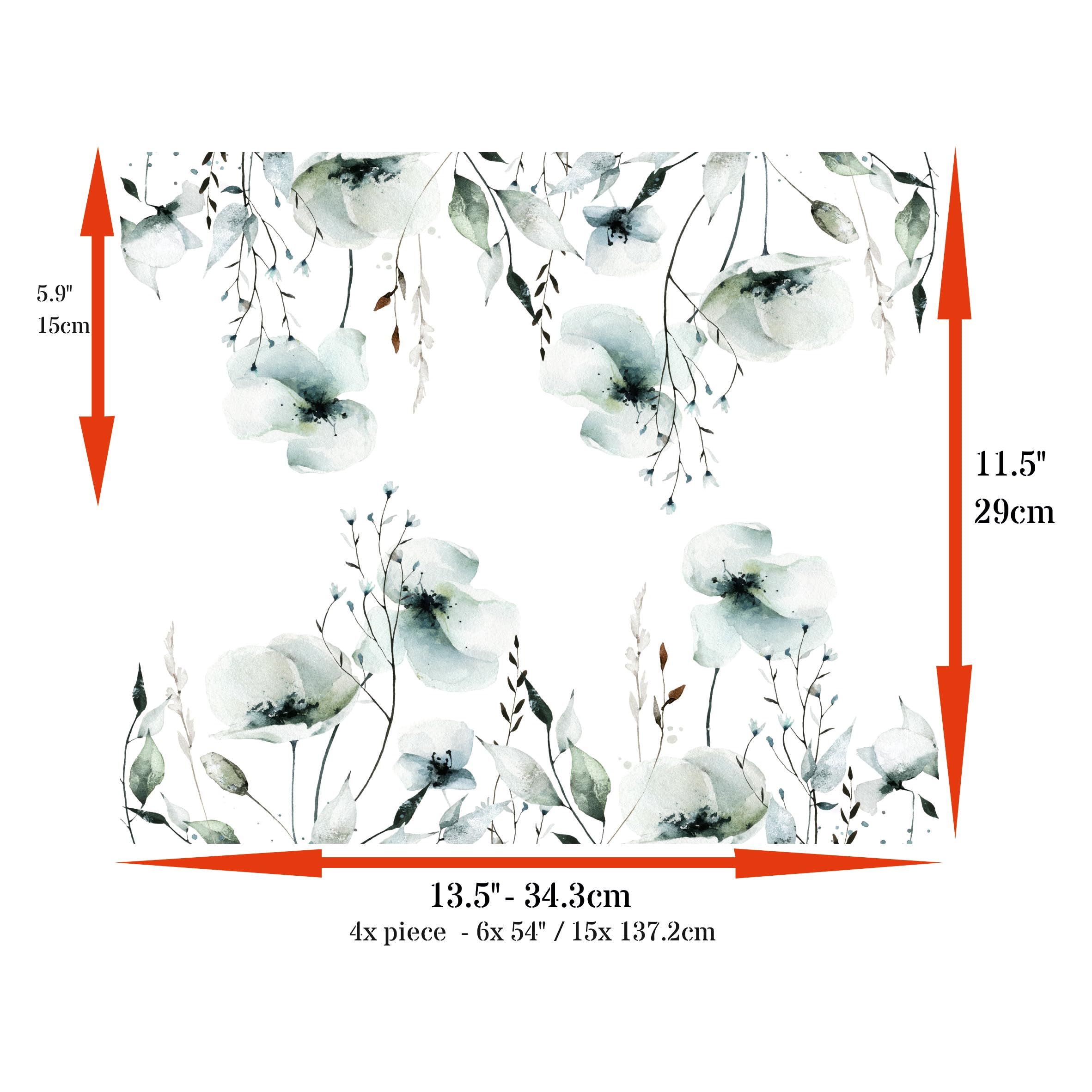 Decoupage Rice Paper (4 pc) - Decoupage Border for Walls, Furniture & Crafts, Decoupage by CRAFT KREATIVELY
