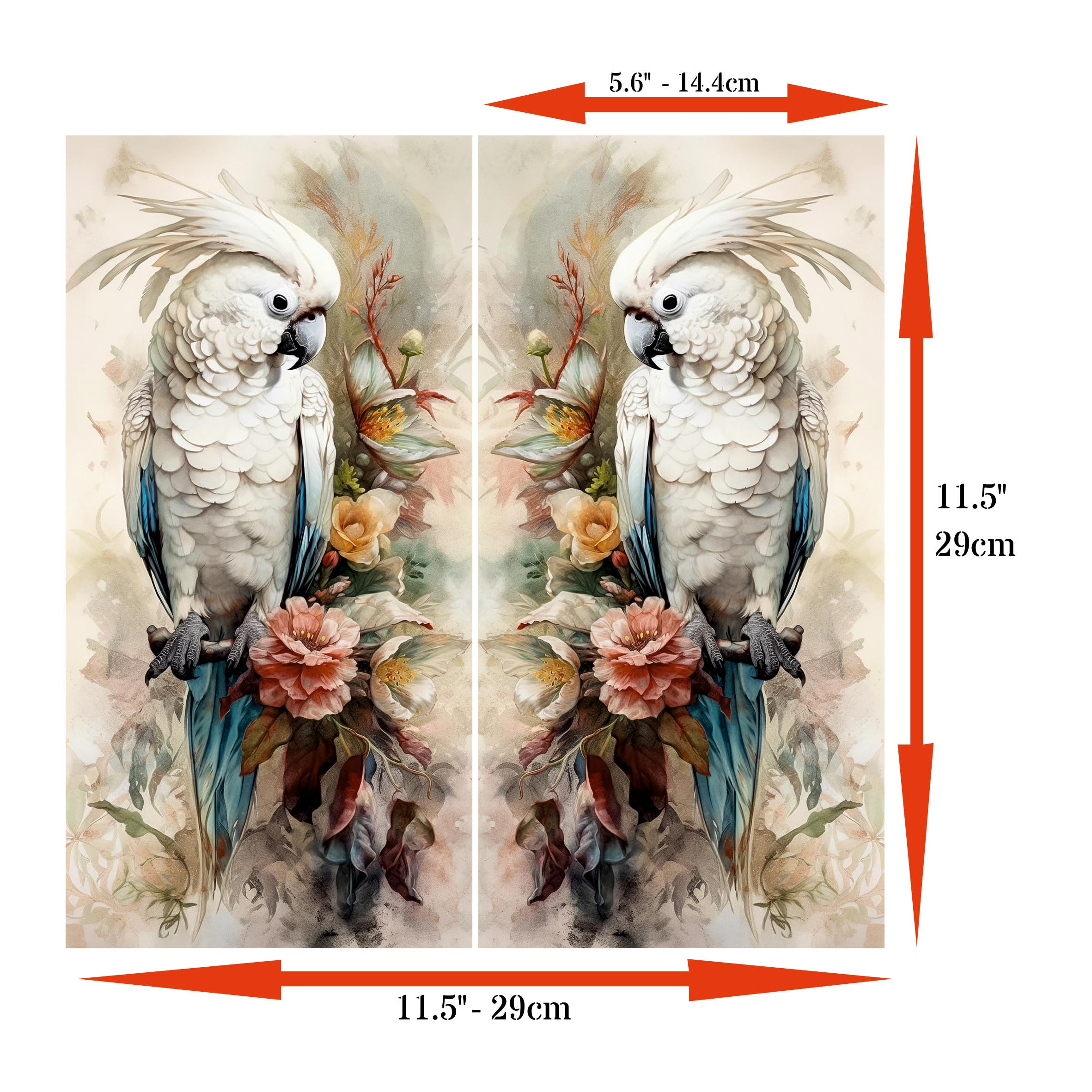 Decoupage Rice Paper, 29 x 29cm (2 sheets) - 3x images for Furniture Poster Craft Decoupage by CRAFT KREATIVELY