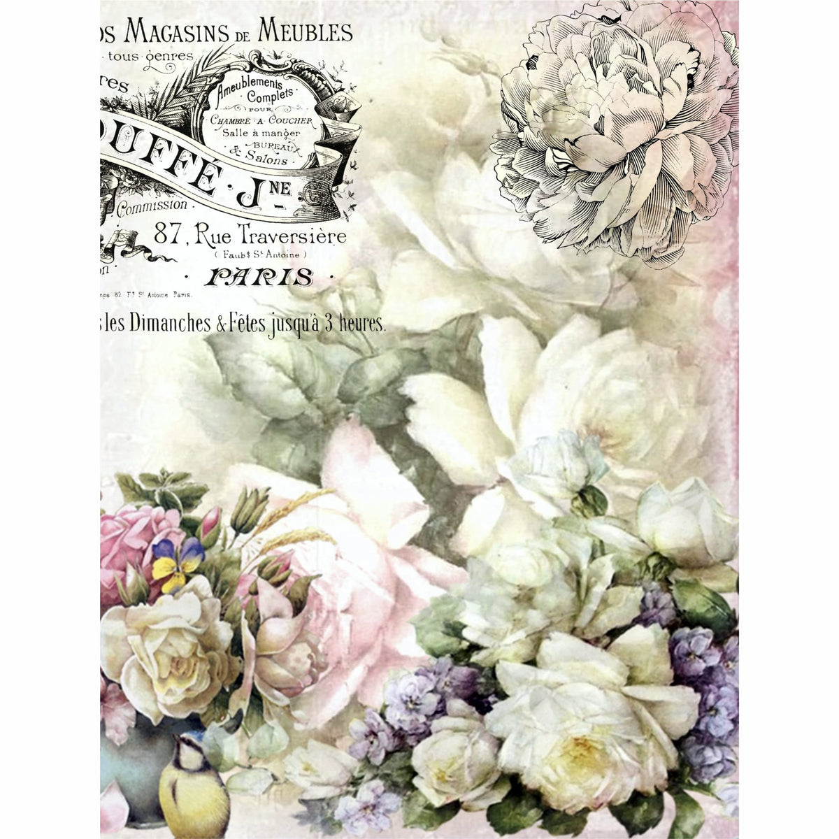 Rose Theme Rice Paper, 20 x 26,6cm (6pc) - 6 Designs for Scrapbooking Cards Crafts, Decoupage by CRAFT KREATIVELY
