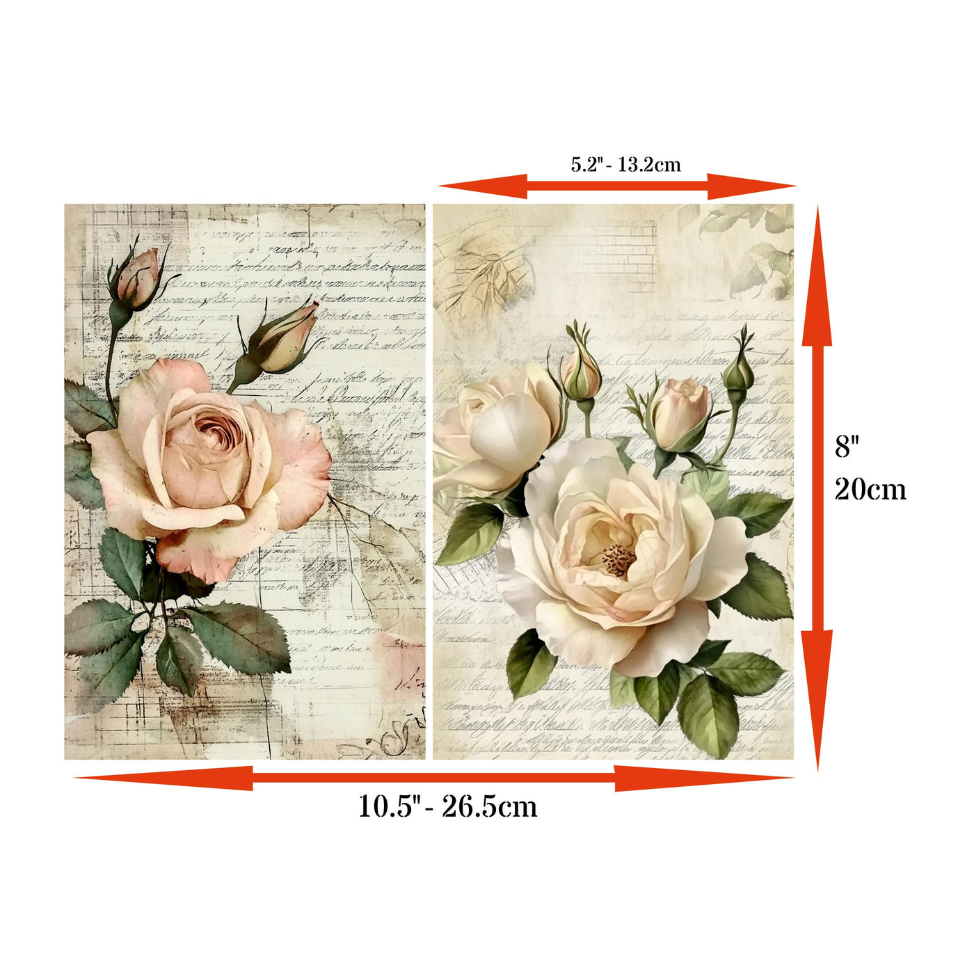 Decoupage Rice Paper, 20 x 26.5cm (6 Sheets) – 6x Decoupage Papers for Collage, Mixed Media, Card Making & Crafts, Decoupage by CRAFT KREATIVELY