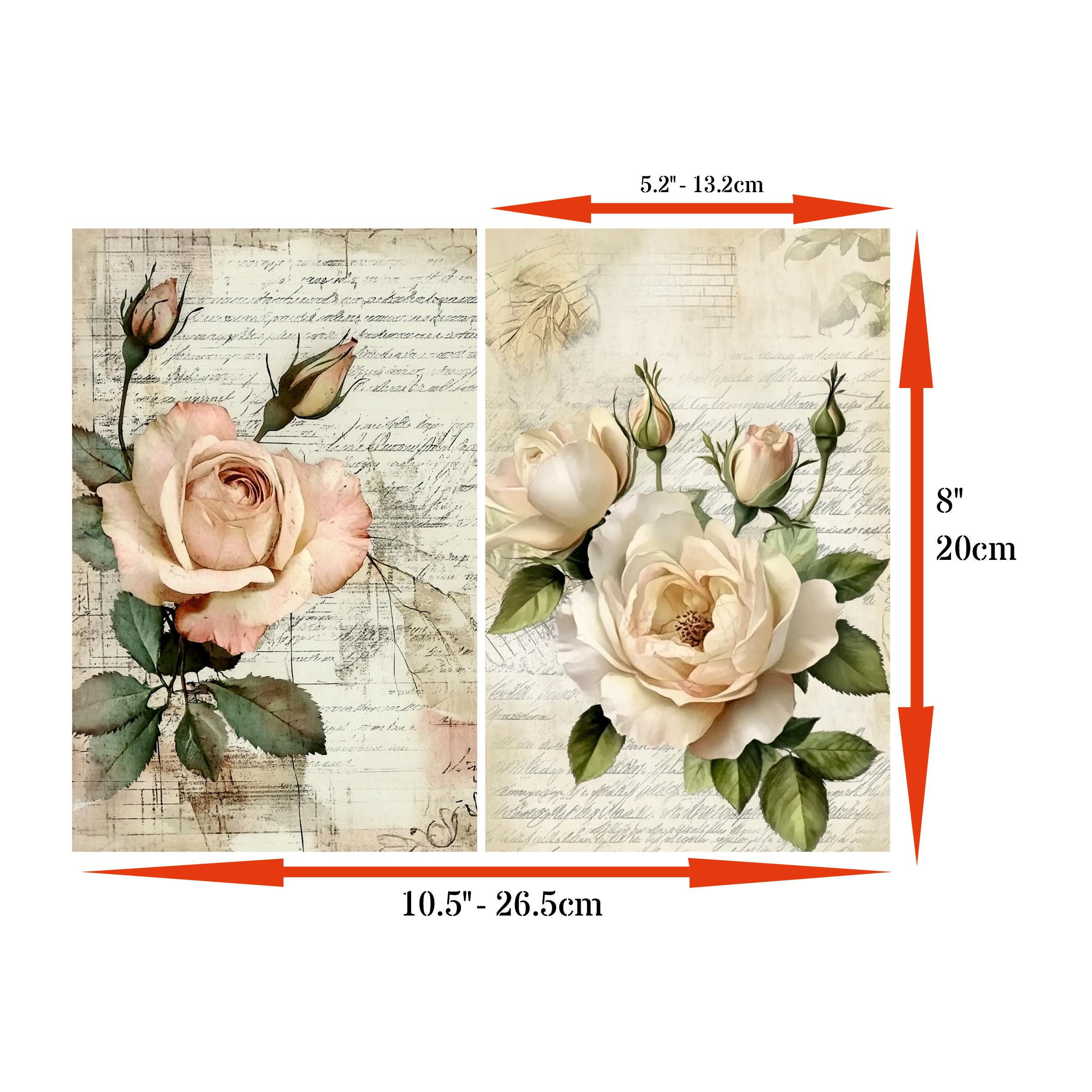 Decoupage Rice Paper, 20 x 26.5cm (6 Sheets) – 6x Decoupage Papers for Collage, Mixed Media, Card Making & Crafts, Decoupage by CRAFT KREATIVELY