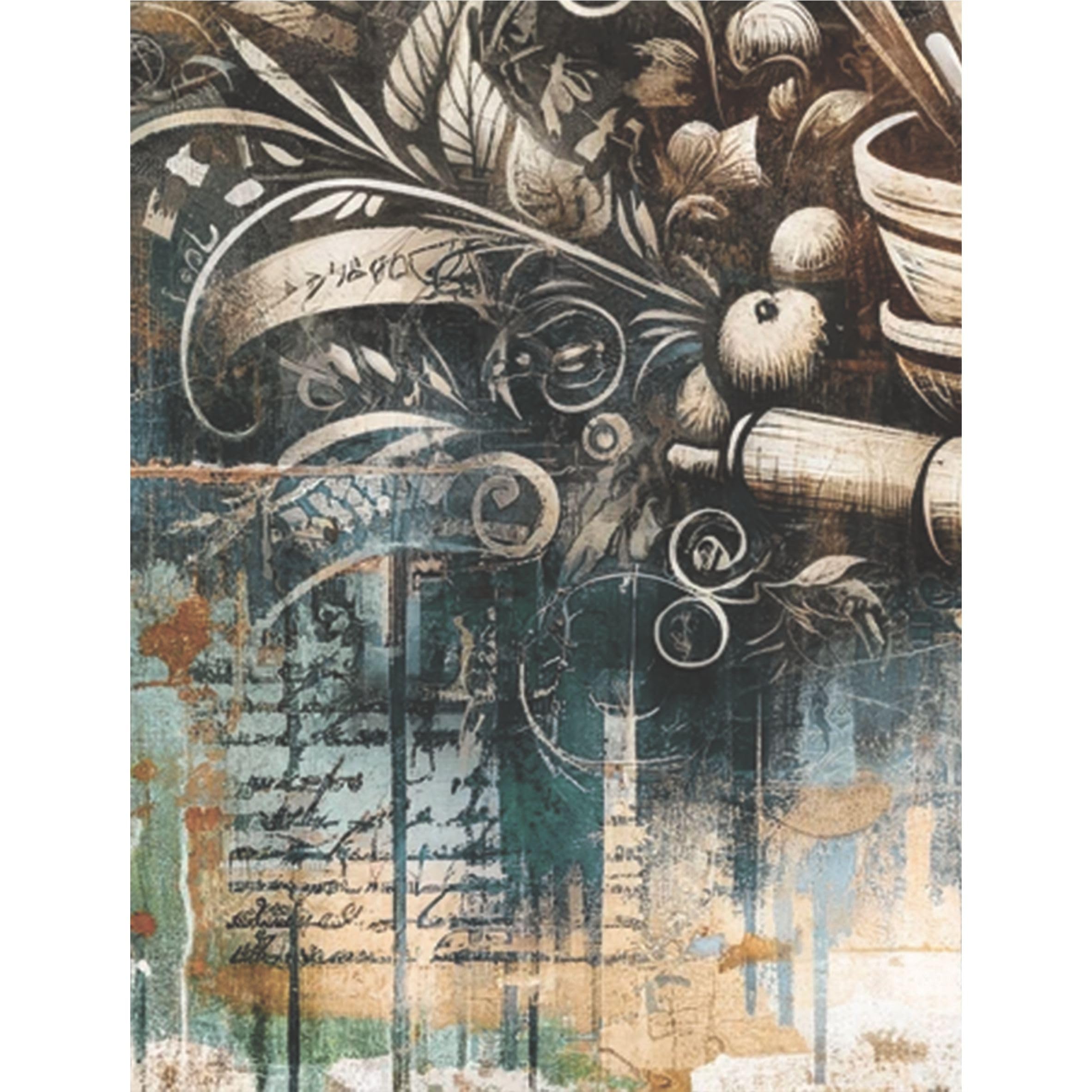 Coffee Shop Rice Paper, 8 x 10.5 inch - for Decoupage Scrapbooking Cards Crafts