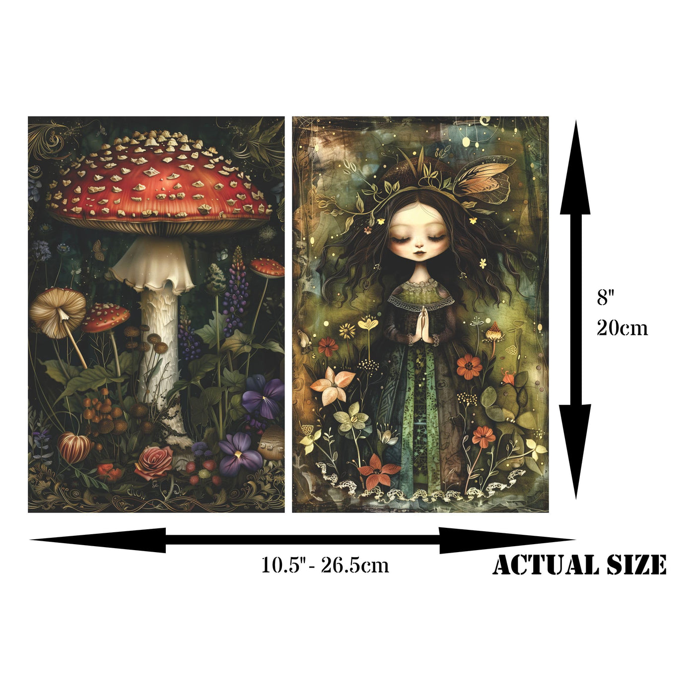 Card Size Decoupage Rice Paper, 8 x 10.5 inch - for Scrapbooking Cards Crafts