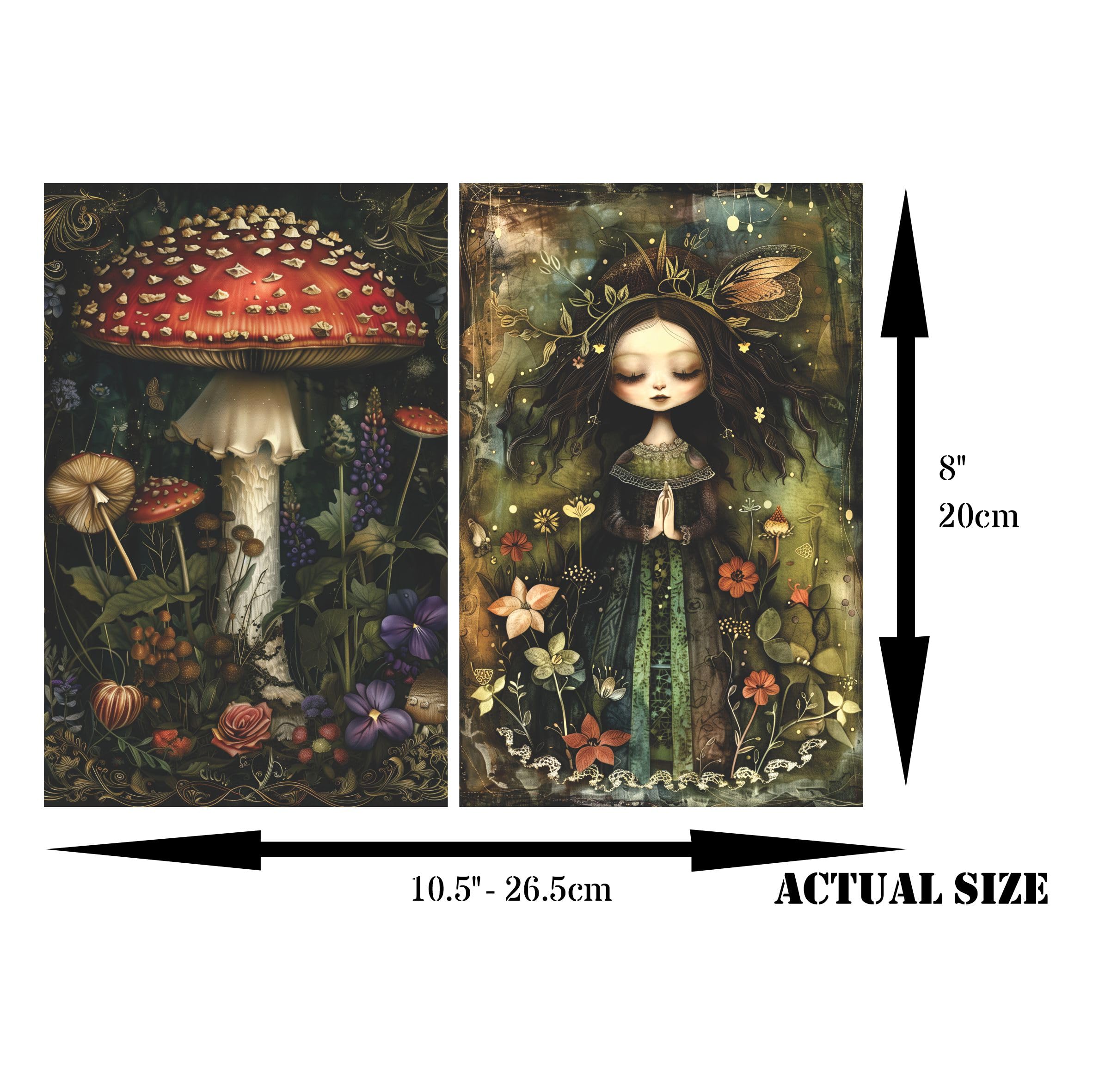 Card Size Decoupage Rice Paper, 8 x 10.5 inch - for Scrapbooking Cards Crafts