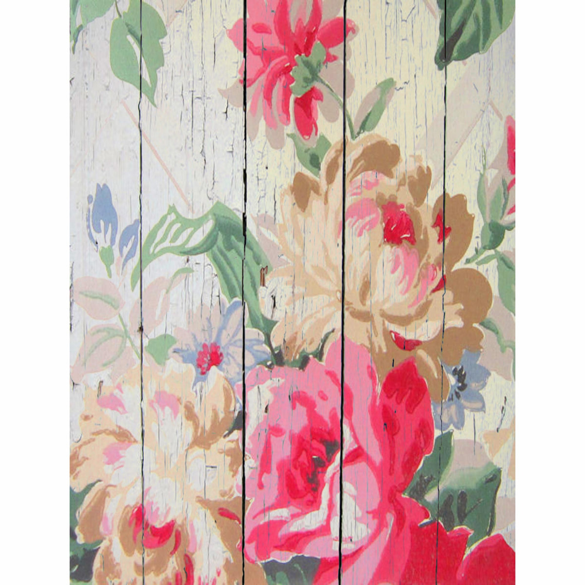 Floral Wood Theme Mulberry Rice Paper, 20.32 x 26.67 cm - 6 Unique Printed Mulberry Paper Images 30gsm Visible Fibres for Decoupage Crafts Mixed Media Collage Art