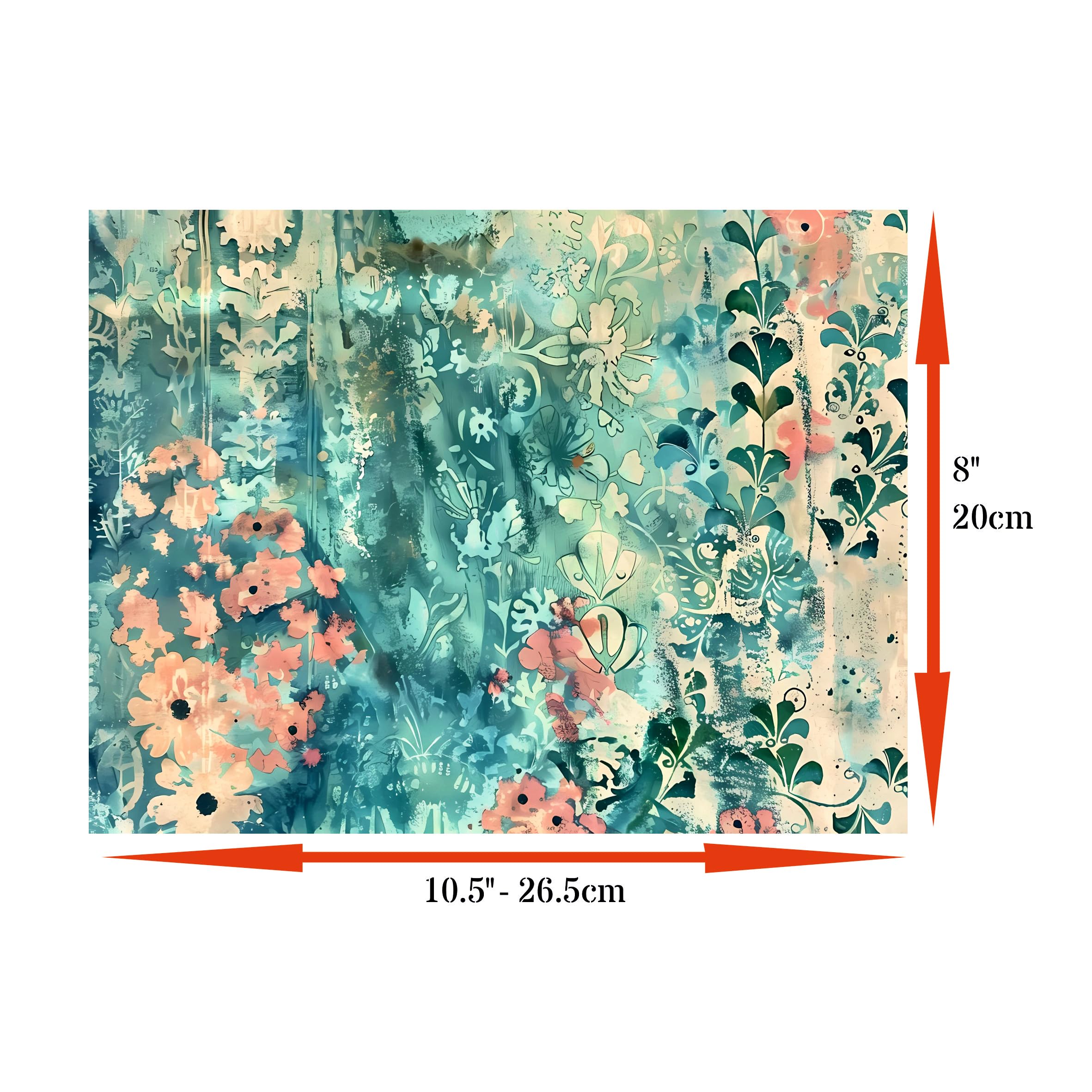 Abstract Flora Rice Papers – Decoupage Paper 6x Designs for Collage, Mixed Media, Card Making & Crafts, Decoupage by CRAFT KREATIVELY