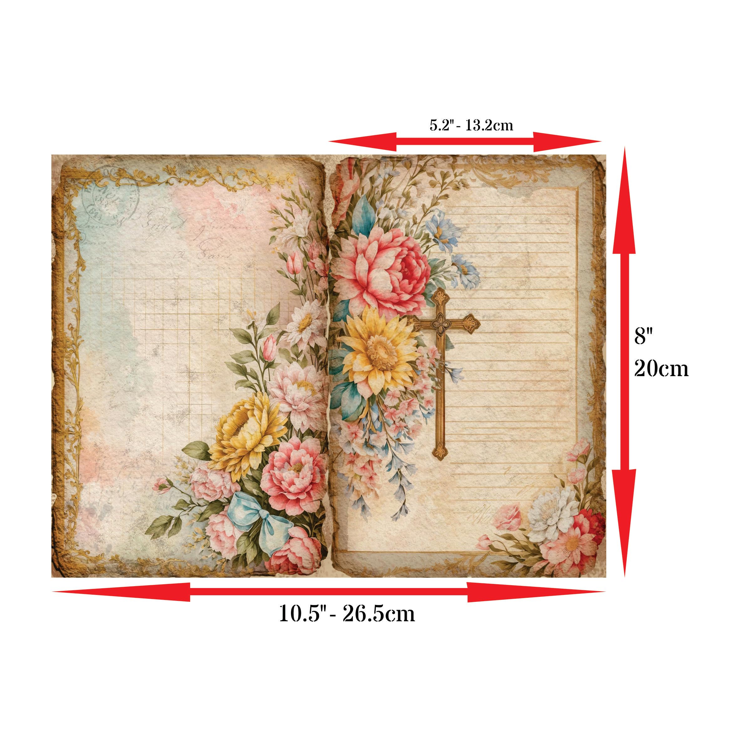 Decoupage Rice Papers - 6 Pieces | 12 Unique Designs | Versatile Decoupage Designs for Art Projects & Crafting by CRAFT KREATIVELY