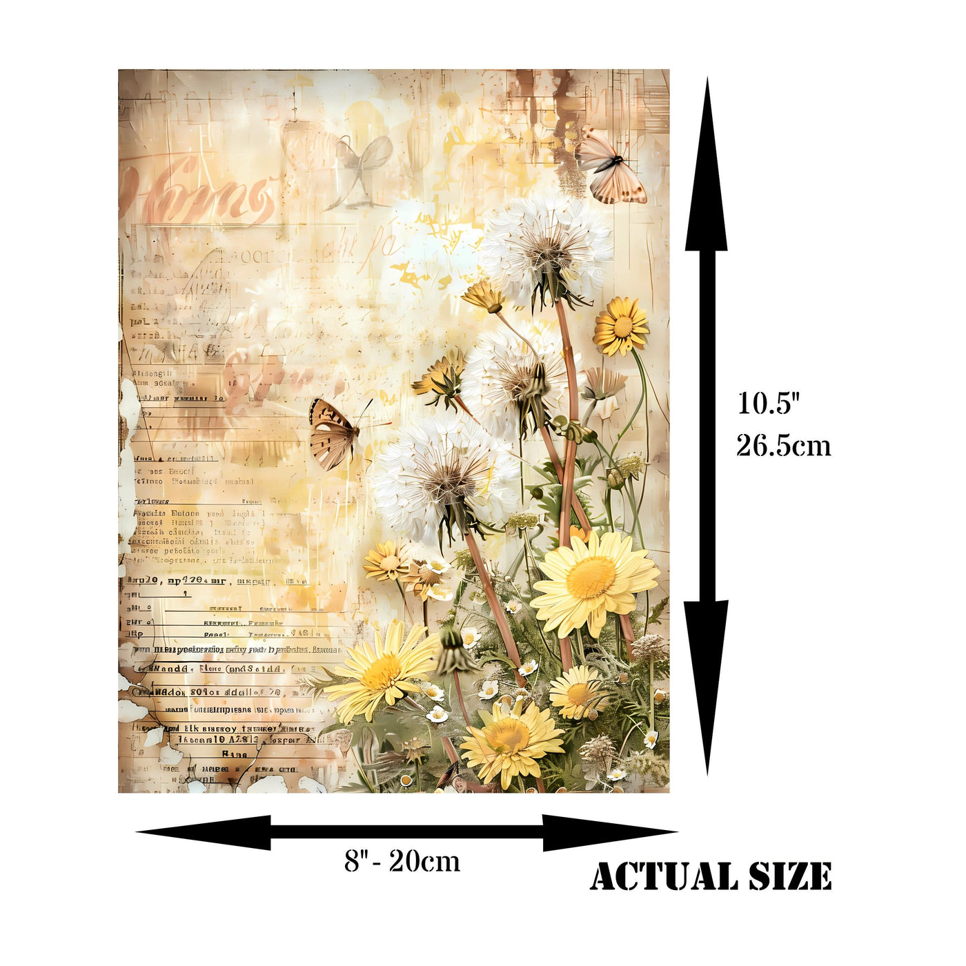Decoupage Rice Paper, 20 x 26.5cm(6 Sheets) – 6x Decoupage Papers for Collage, Mixed Media, Card Making & Crafts, Decoupage by CRAFT KREATIVELY