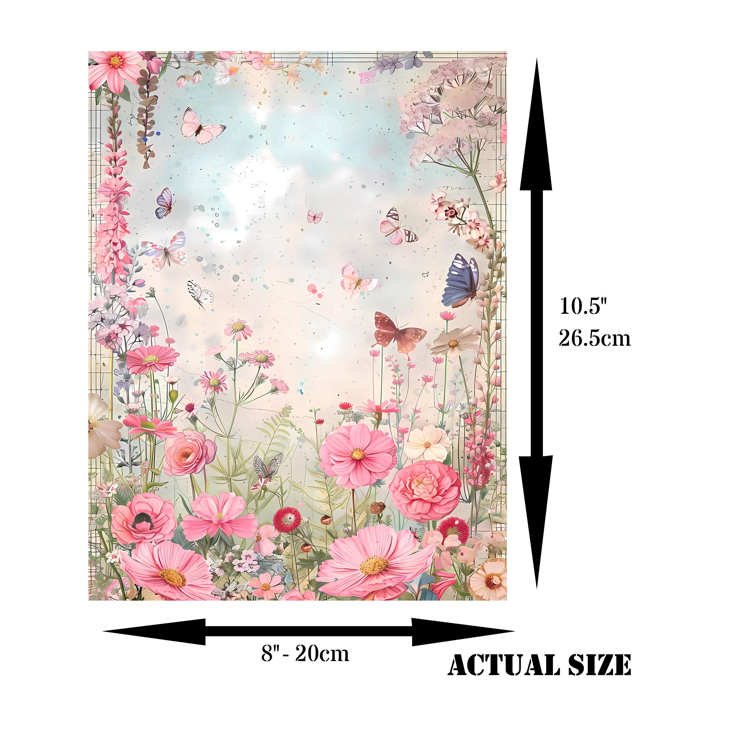 Decoupage Rice Paper, 20 x 26.5cm(6 Sheets) – 6x Decoupage Papers for Collage, Mixed Media, Card Making & Crafts, Decoupage by CRAFT KREATIVELY