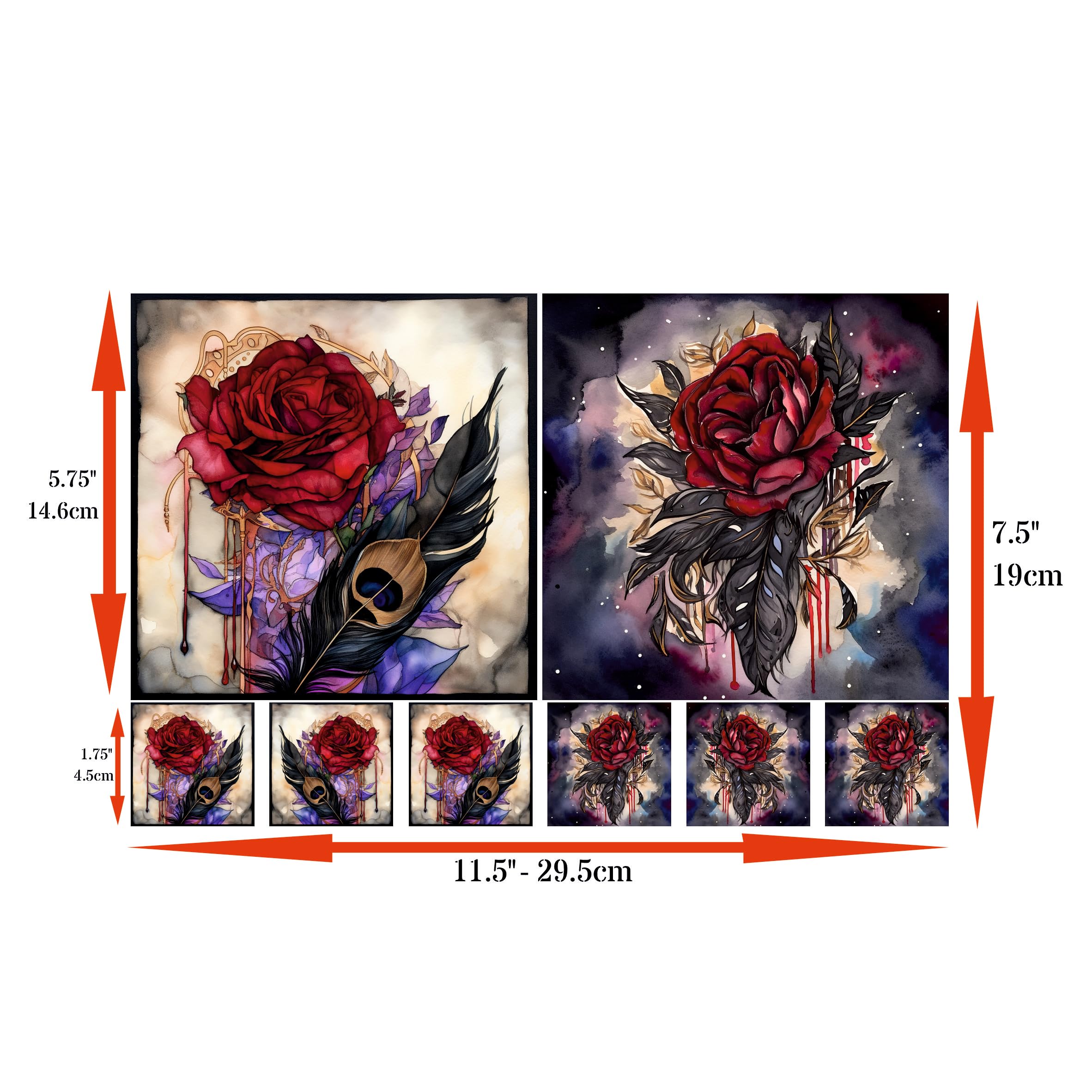 Decoupage Rice Papers - 4 Sheets | 8 Unique Designs | Versatile Christmas Designs for Art Projects & Crafting by CRAFT KREATIVELY