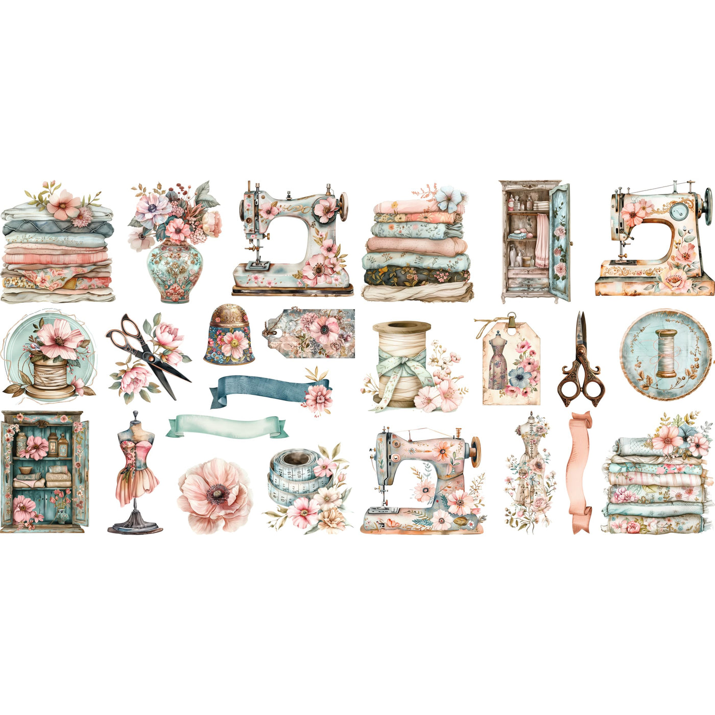Decoupage Rice Paper (2 pc) - 24+ Decoupage 3 inch (7.6cm) Mini Designs for Collage, Card Making & Crafts, Decoupage by CRAFT KREATIVELY