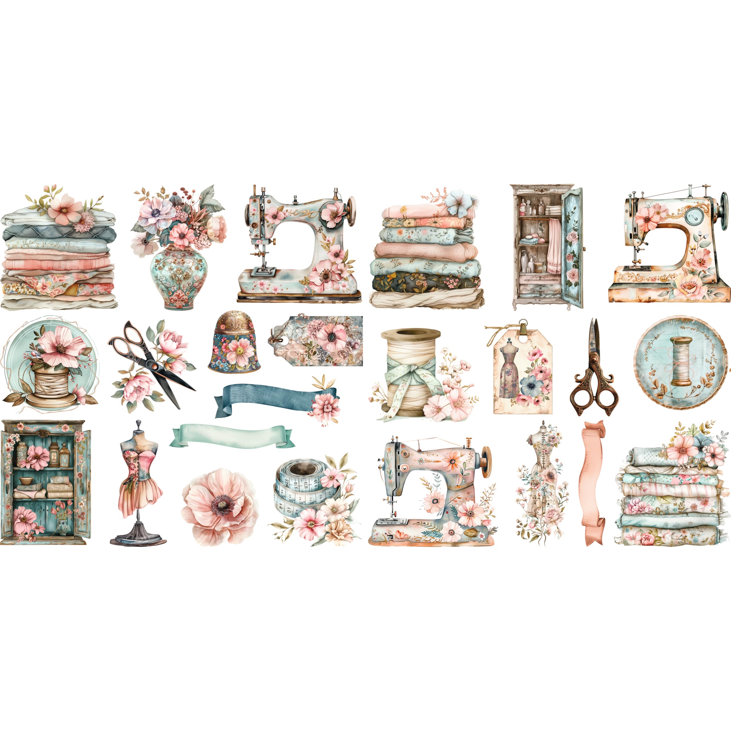 Decoupage Rice Paper (2 pc) - 24+ Decoupage 3 inch (7.6cm) Mini Designs for Collage, Card Making & Crafts, Decoupage by CRAFT KREATIVELY