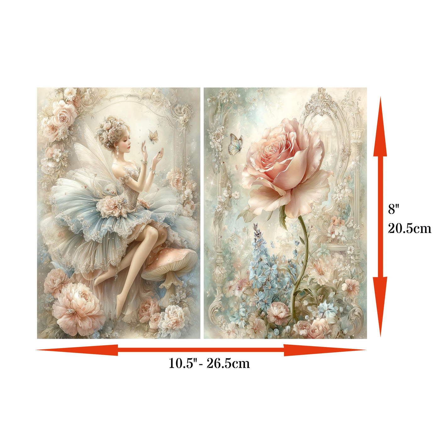Decoupage Rice Papers - 6 Pieces | 6 Unique Designs | Versatile Decoupage Designs for Art Projects & Crafting by CRAFT KREATIVELY