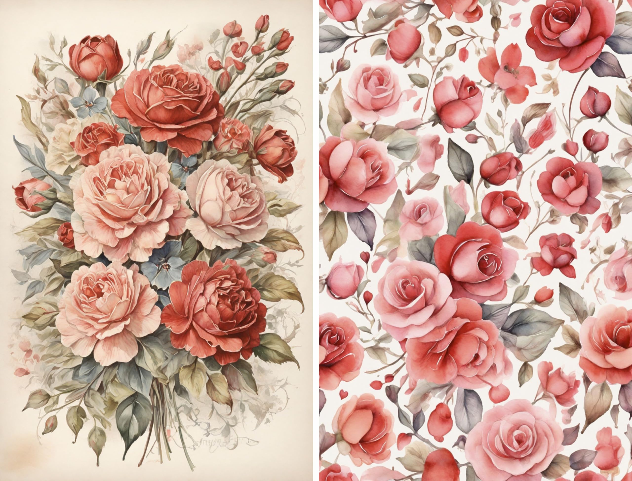 Decoupage Rice Papers - 6 Pieces | 6 Unique Designs | Versatile Decoupage Designs for Art Projects & Crafting by CRAFT KREATIVELY