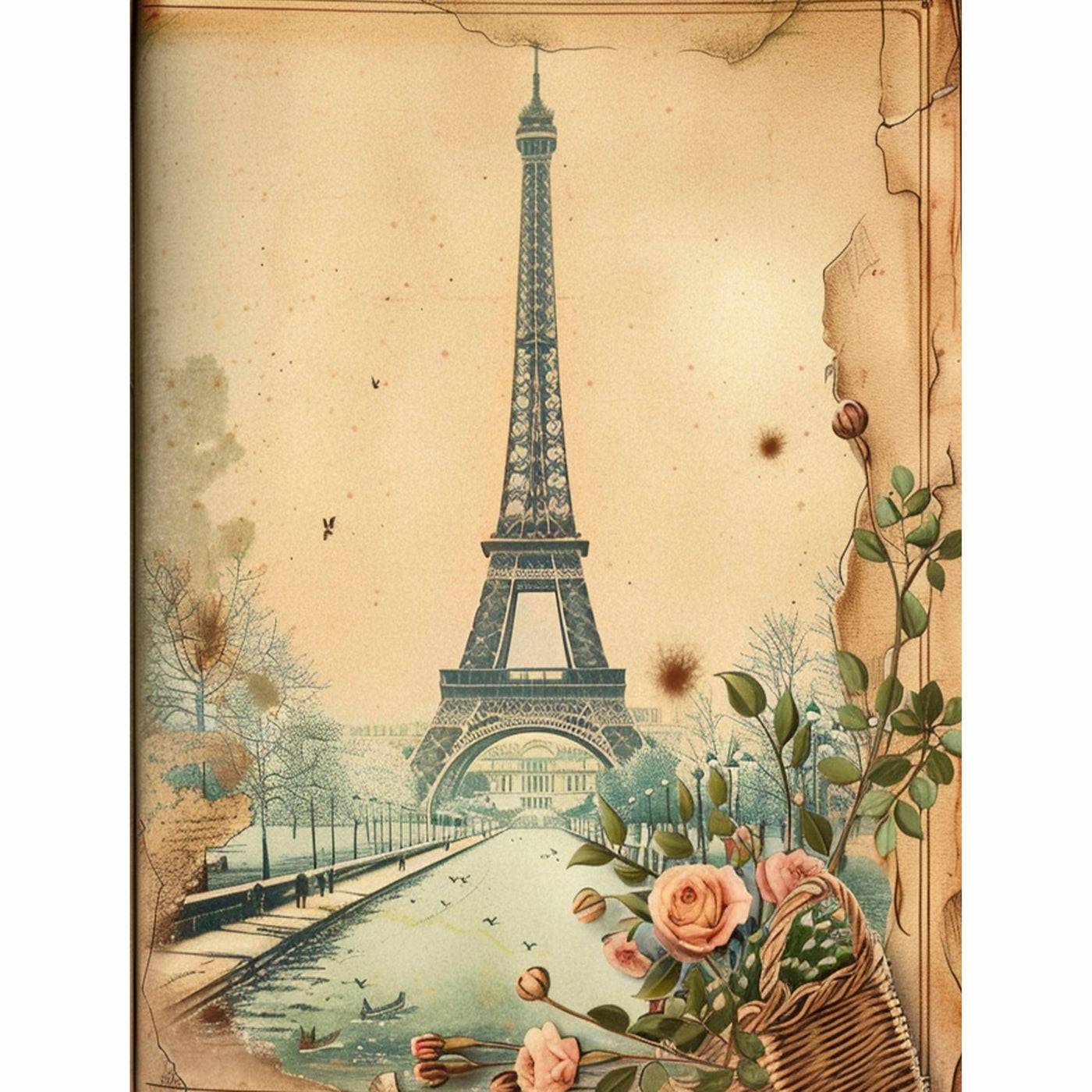 Decoupage Rice Paper, 20 x 26.5cm(6 Sheets) – 6x Decoupage Papers for Collage, Mixed Media, Card Making & Crafts, Decoupage by CRAFT KREATIVELY