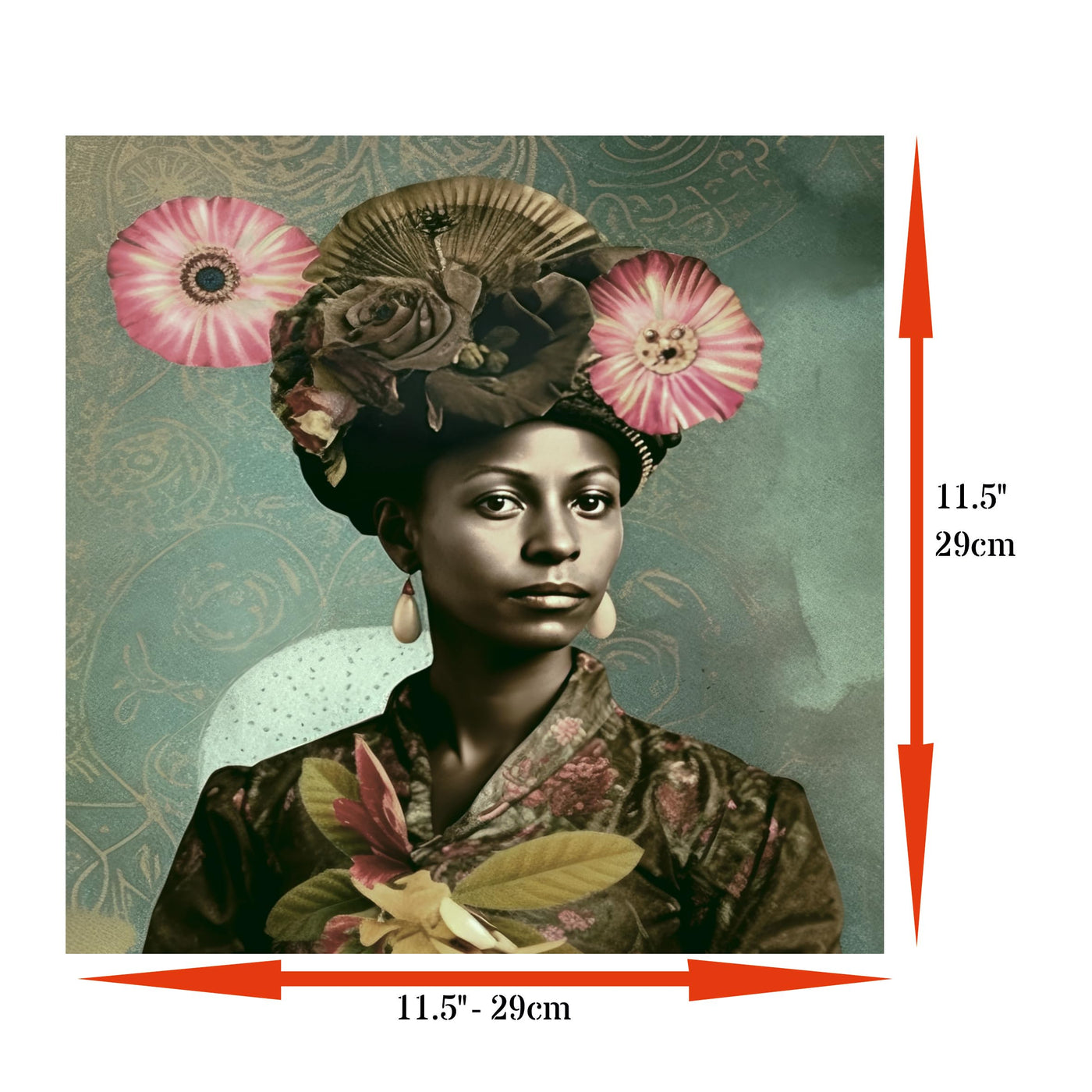 Decoupage Rice Paper (2 pc) - 2 surreal women for Furniture Poster Craft Decoupage by CRAFT KREATIVELY