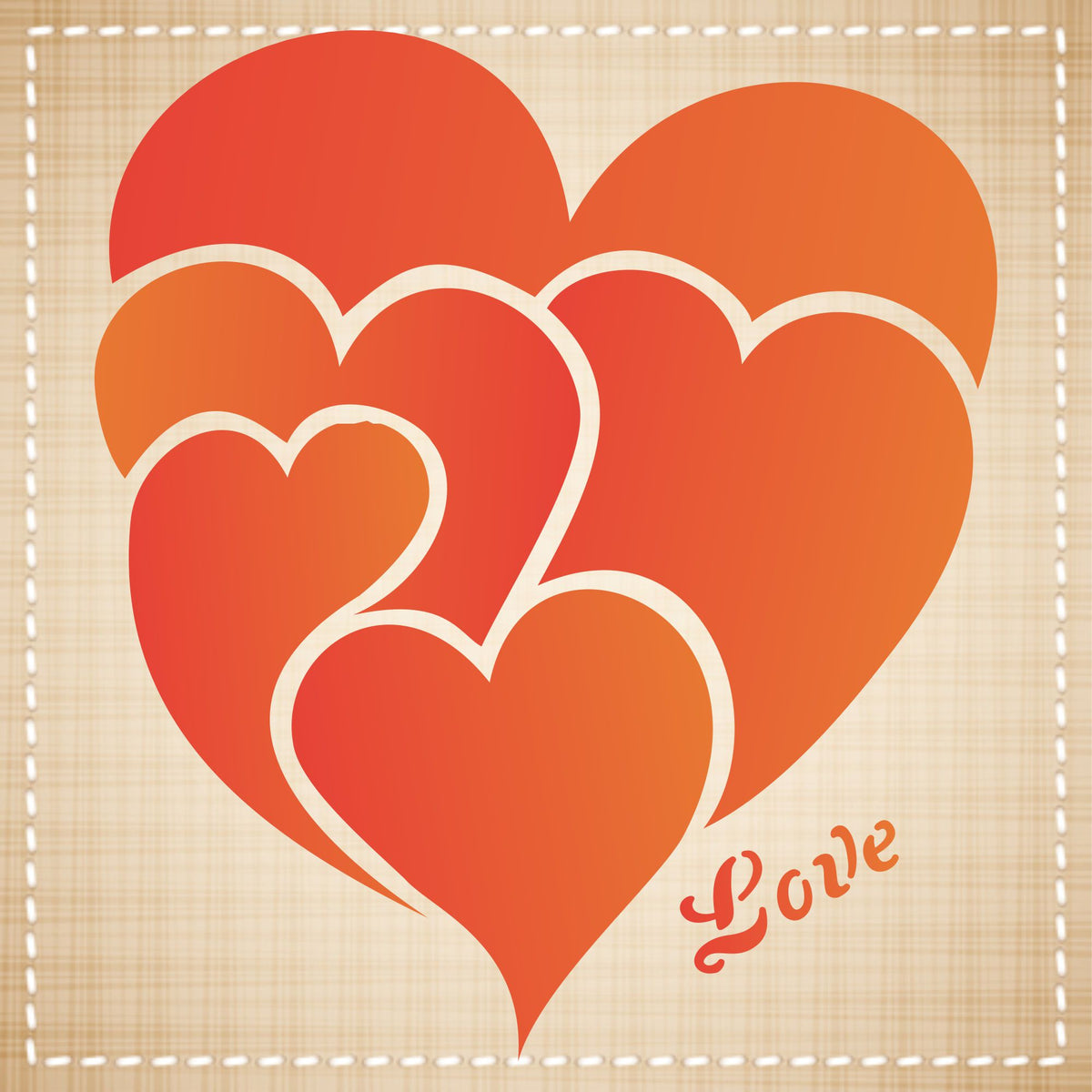 Valentines Day Love Heart Stencil, 8.26 x 10.16 cm - Valentine Heart Design