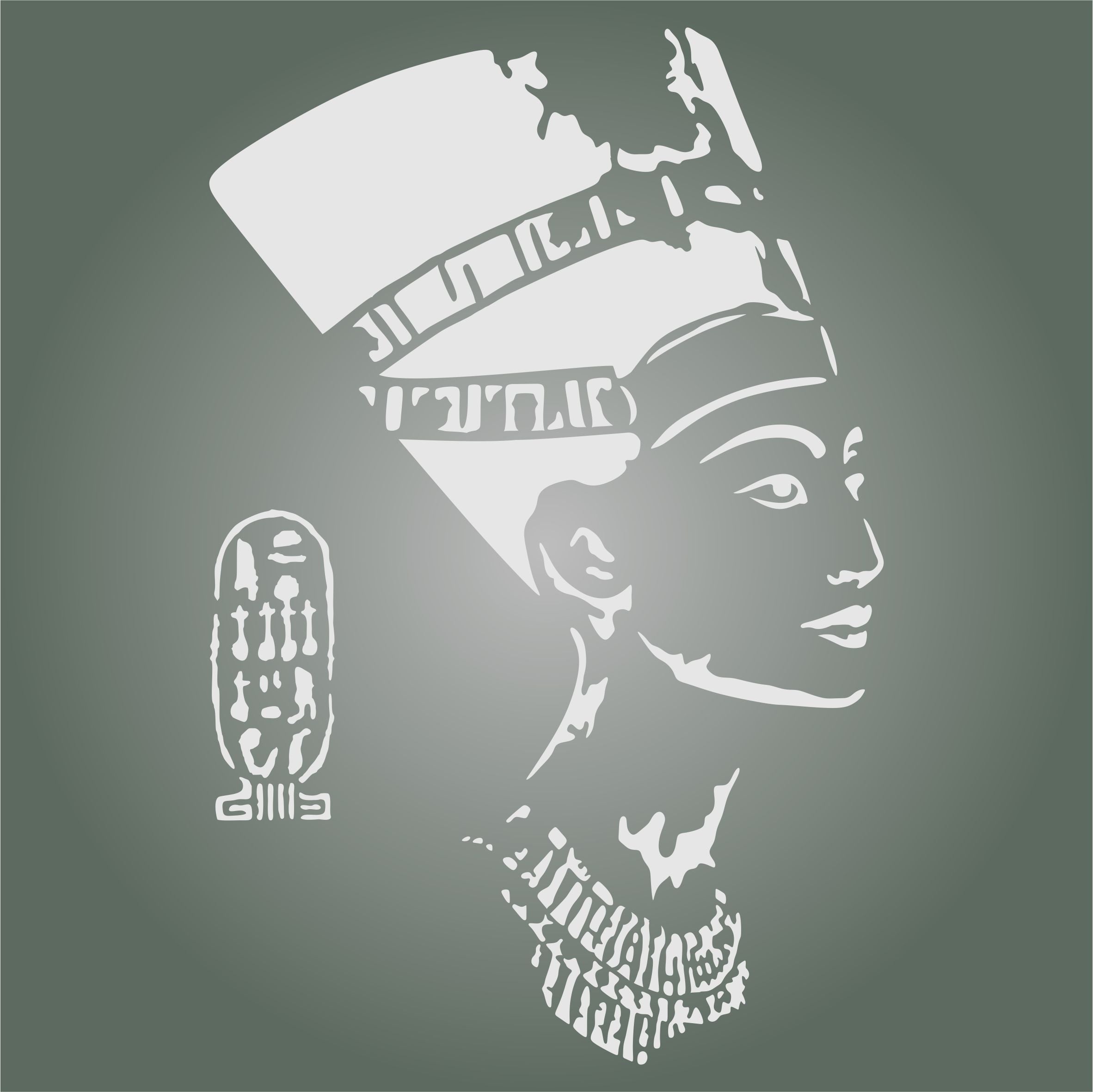 Nefertiti Stencil - Classic Egyptian Queen Statue