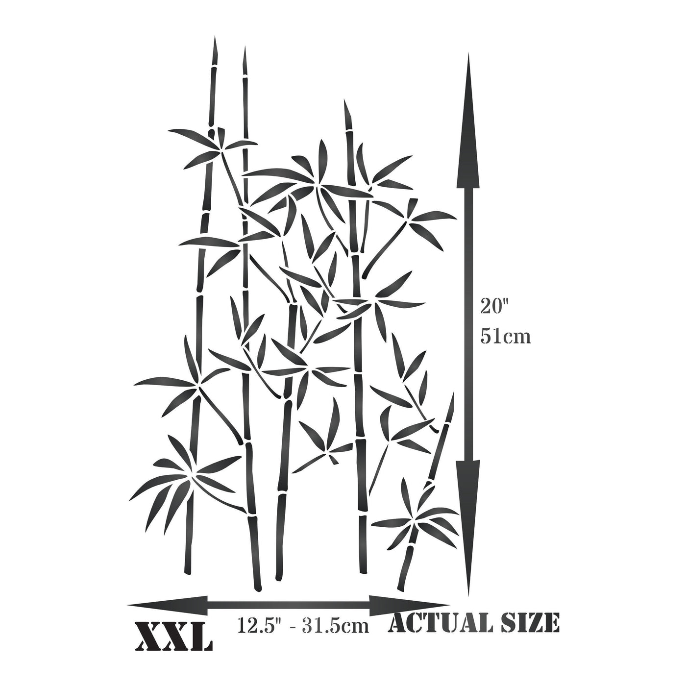 Bamboo Stencil - Classic Oriental Plant Leaves