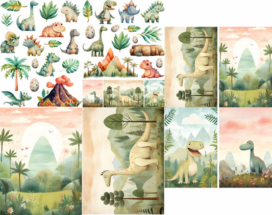 Dinosaur Rice Paper, 20.32 x 26.67 cm ÃƒÂ¢Ã¢â€šÂ¬Ã¢â‚¬Å“ for Decoupage Cards Craft