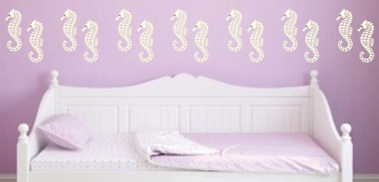Seahorse Stencil - Sea Ocean Nautical Seashore Reef Fish