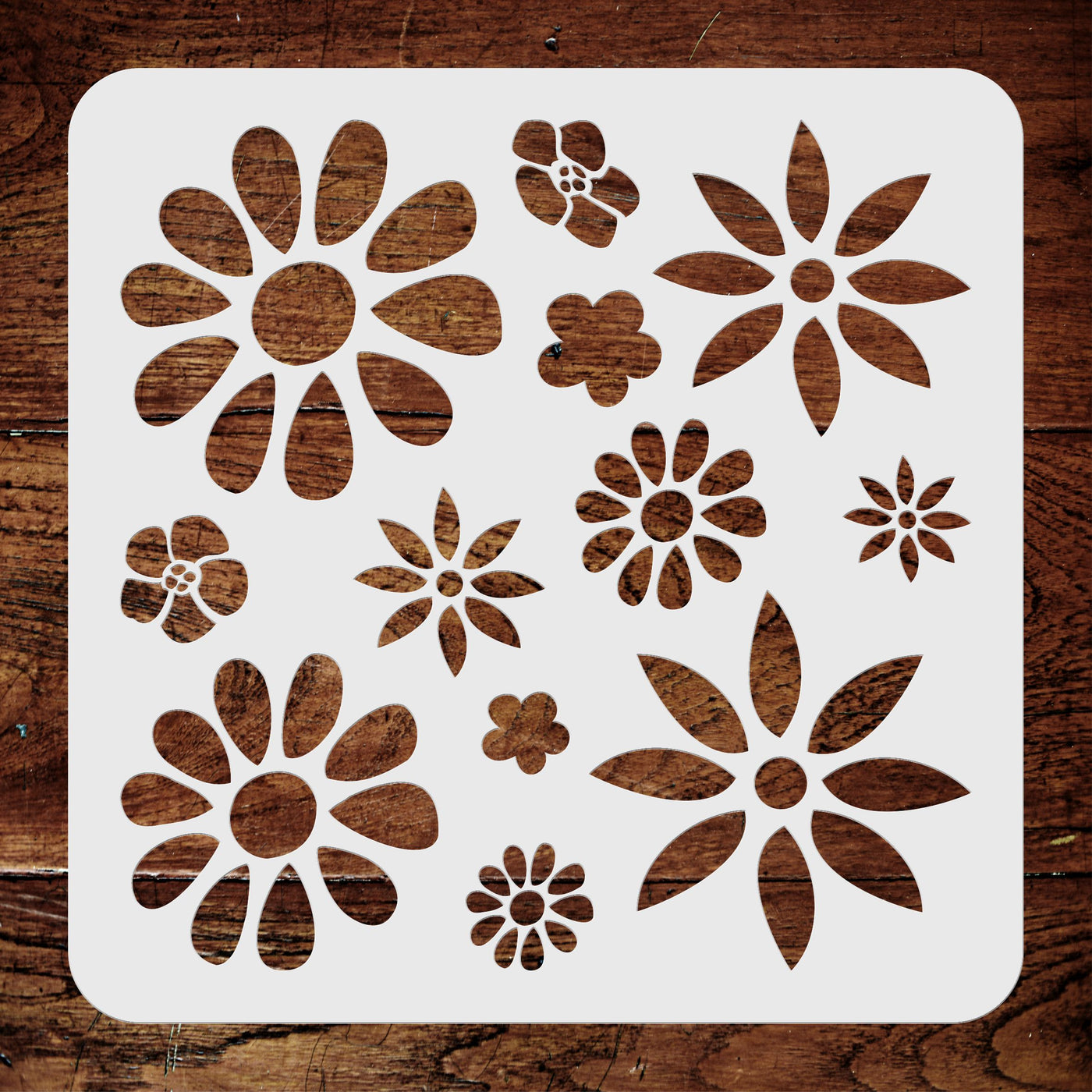 Flower Power Stencil - Mix Media Layering Flower