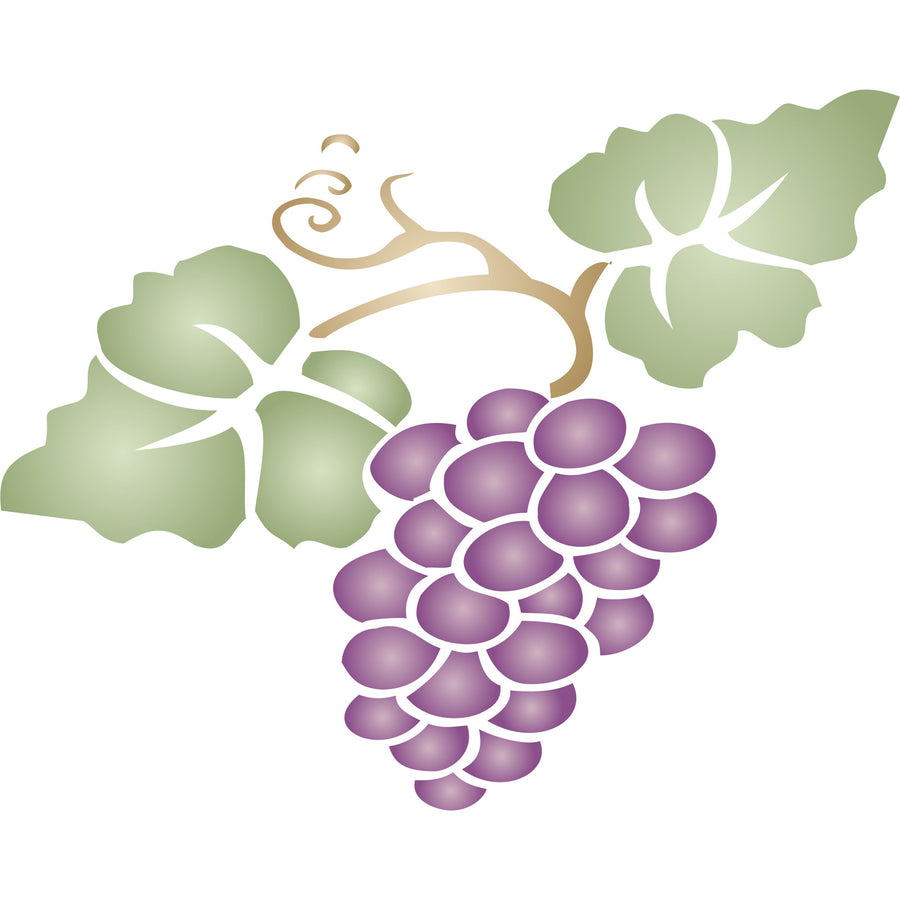 Grape Stencil, 8 x 6.5 inch - Classic Fruit Kitchen