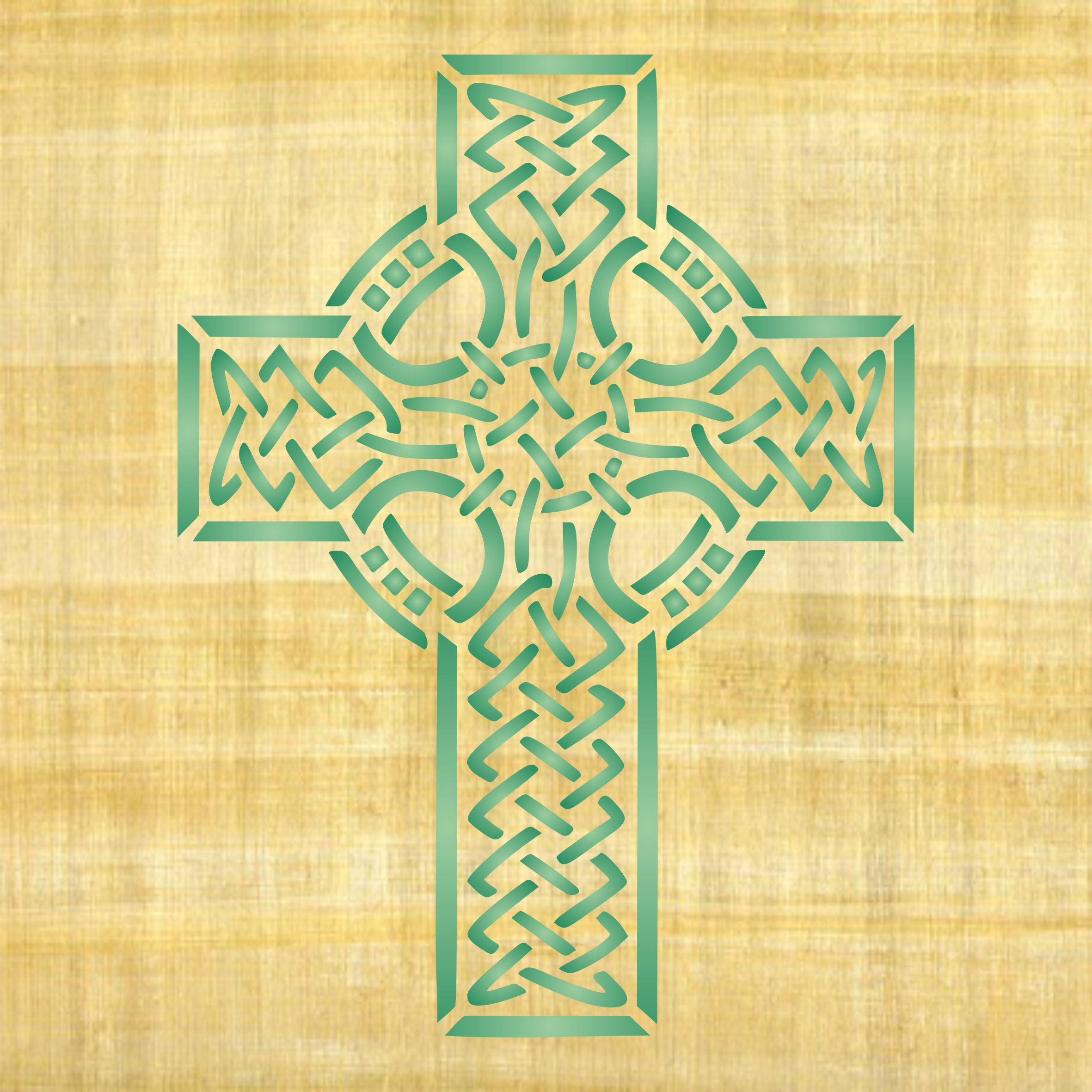 Celtic Cross Stencil - Celtic Druid Religious Ethnic Tribal Knotwork