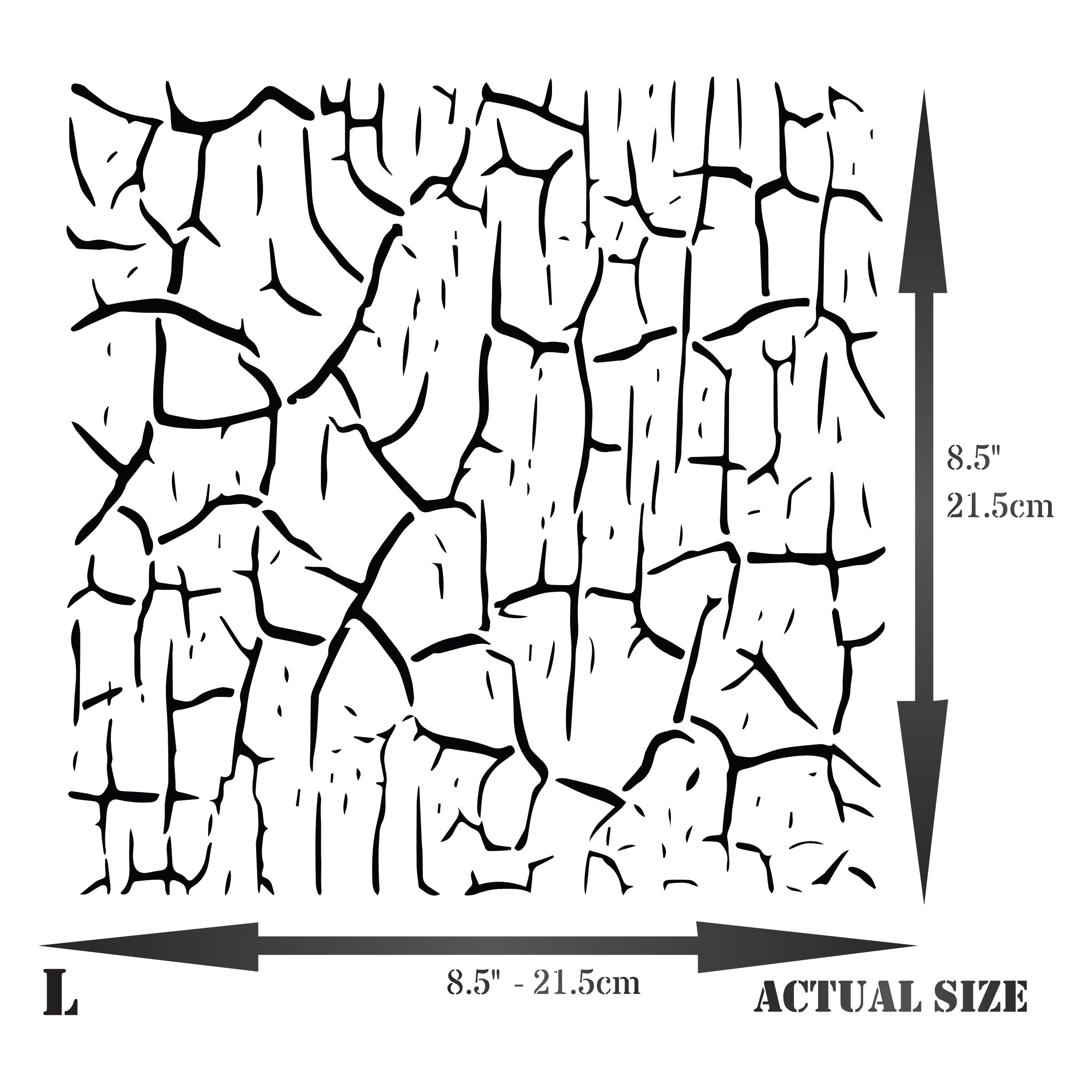 Craquelure Stencil - Crackle Fine Cracks Paint Technique