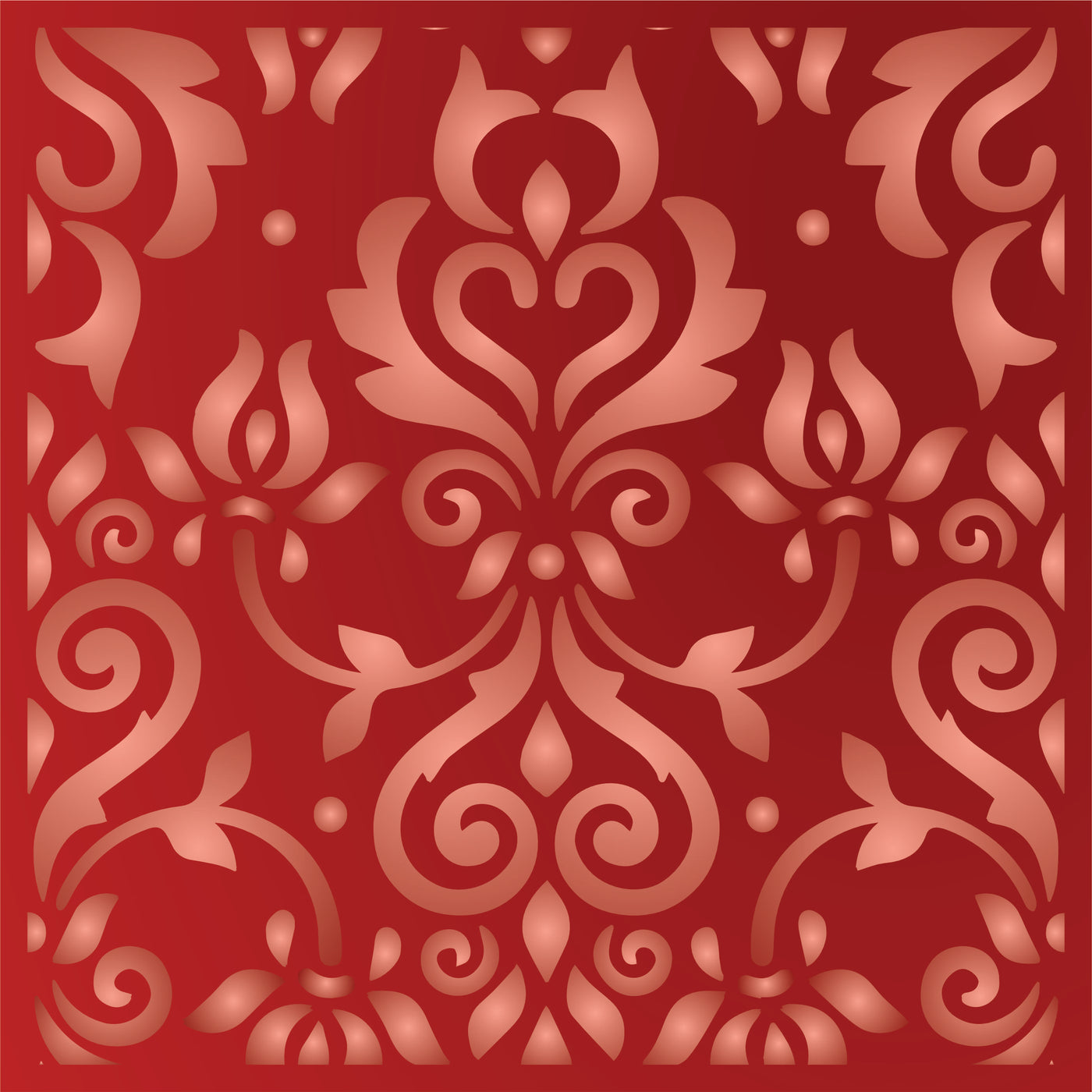 Damask Tile Stencil - Reusable Victorian Floor Furniture