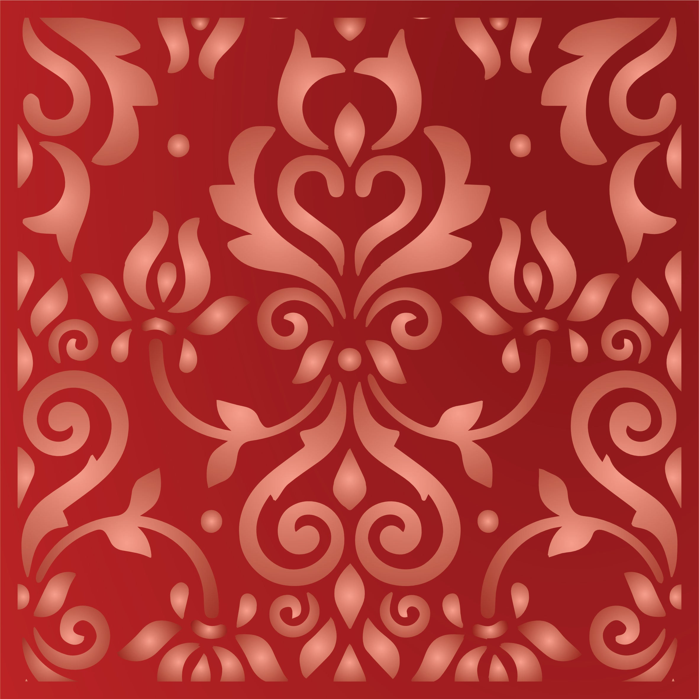 Damask Tile Stencil - Reusable Victorian Floor Furniture