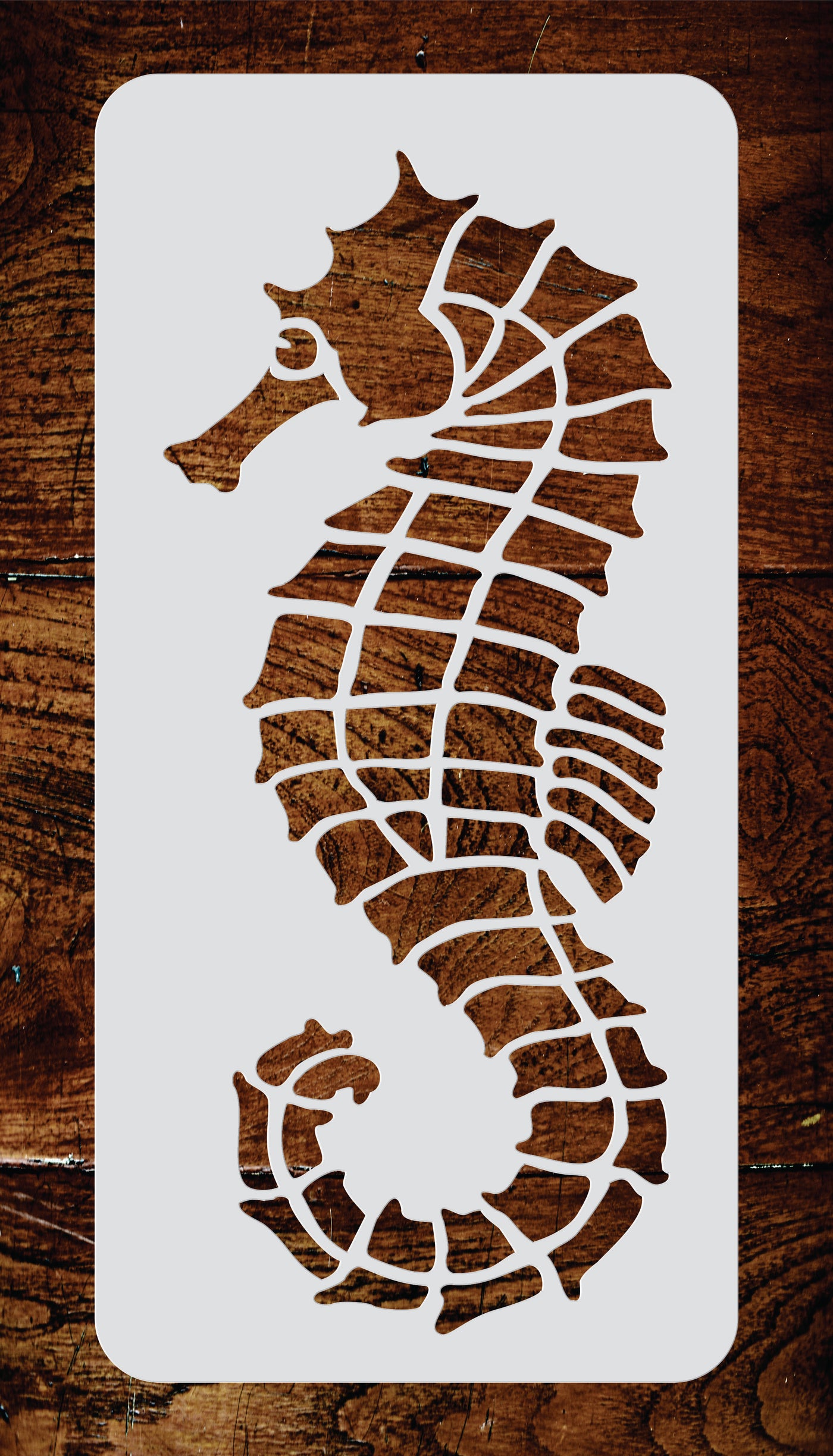 Seahorse Stencil - Sea Ocean Nautical Seashore Reef Fish