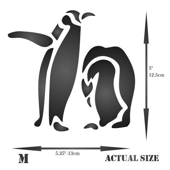 Penguin Stencil - Arctic Animal Bird Antarctic