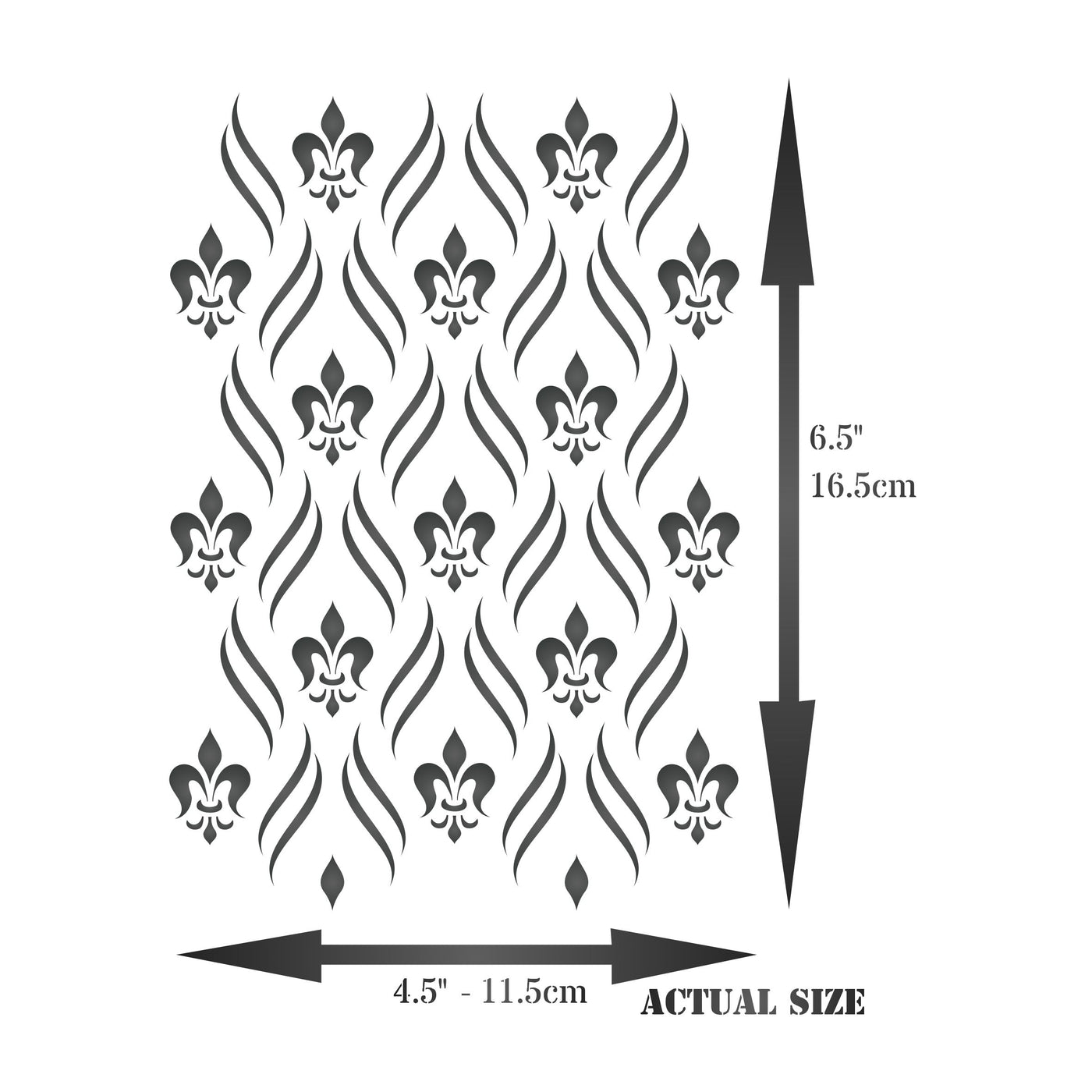 Fleur de Lis Layering Stencil, 4.5 x 6.5 inch - Layering use to add Texture and Design