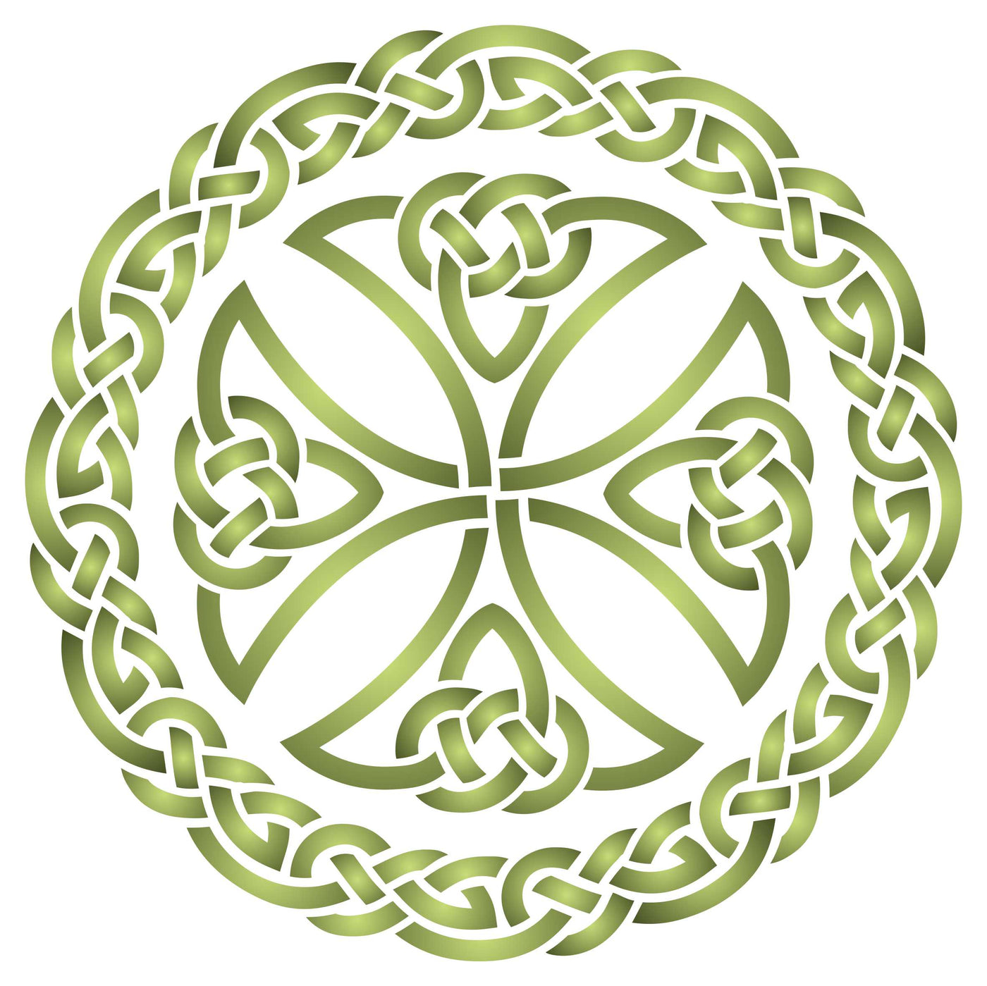 Celtic Cross Stencil - Irish Celts Viking Knotwork Woven Ethnic Braided