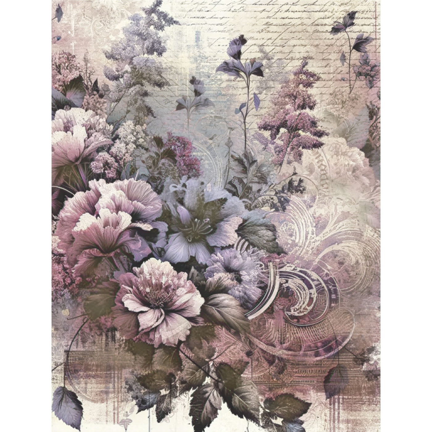 Peony Rice Paper, 8 x 10.5 inch - for Decoupage Scrapbooking Cards Crafts