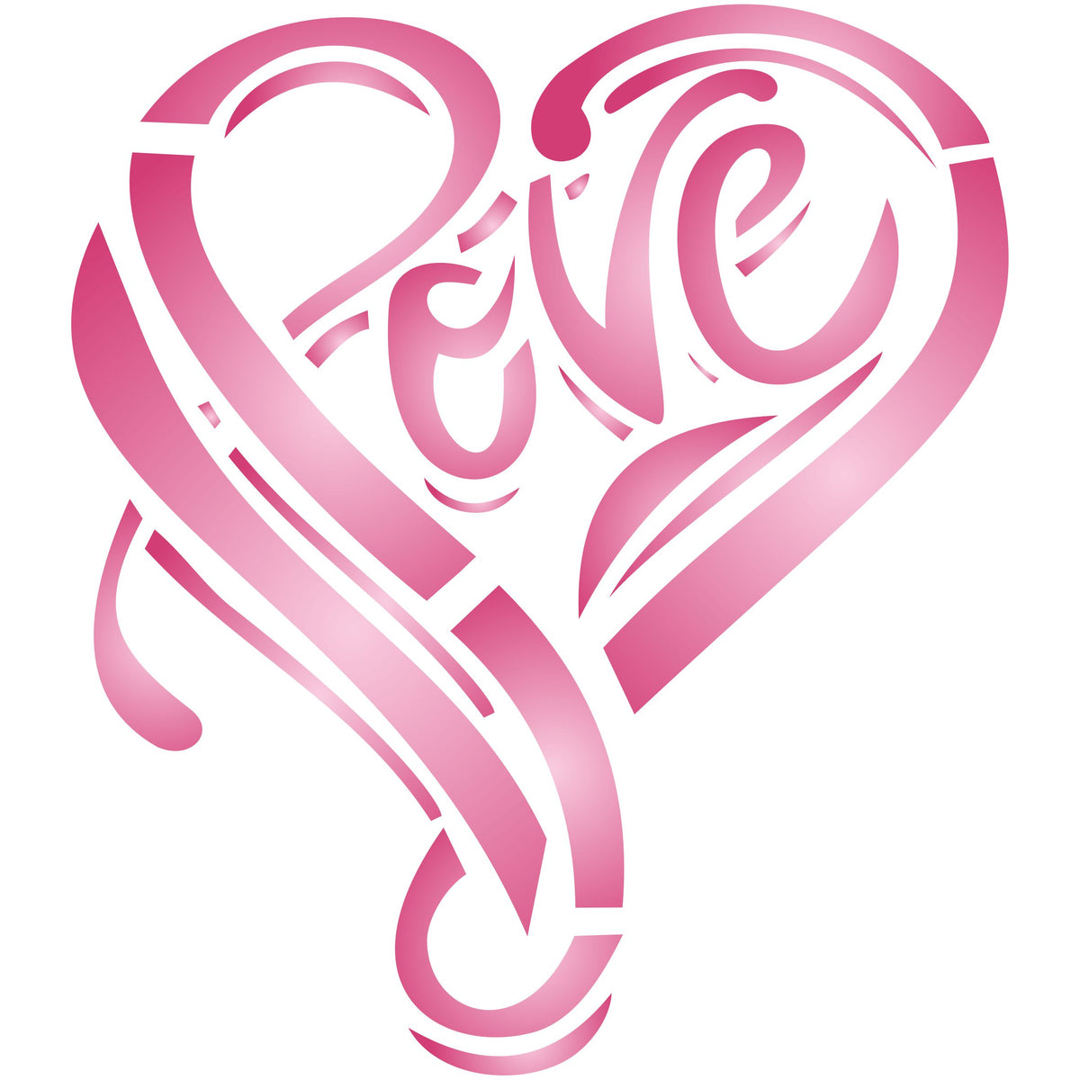 Valentine Love Heart Stencil, 8.26 x 10.16 cm-Template Valentine Stencils