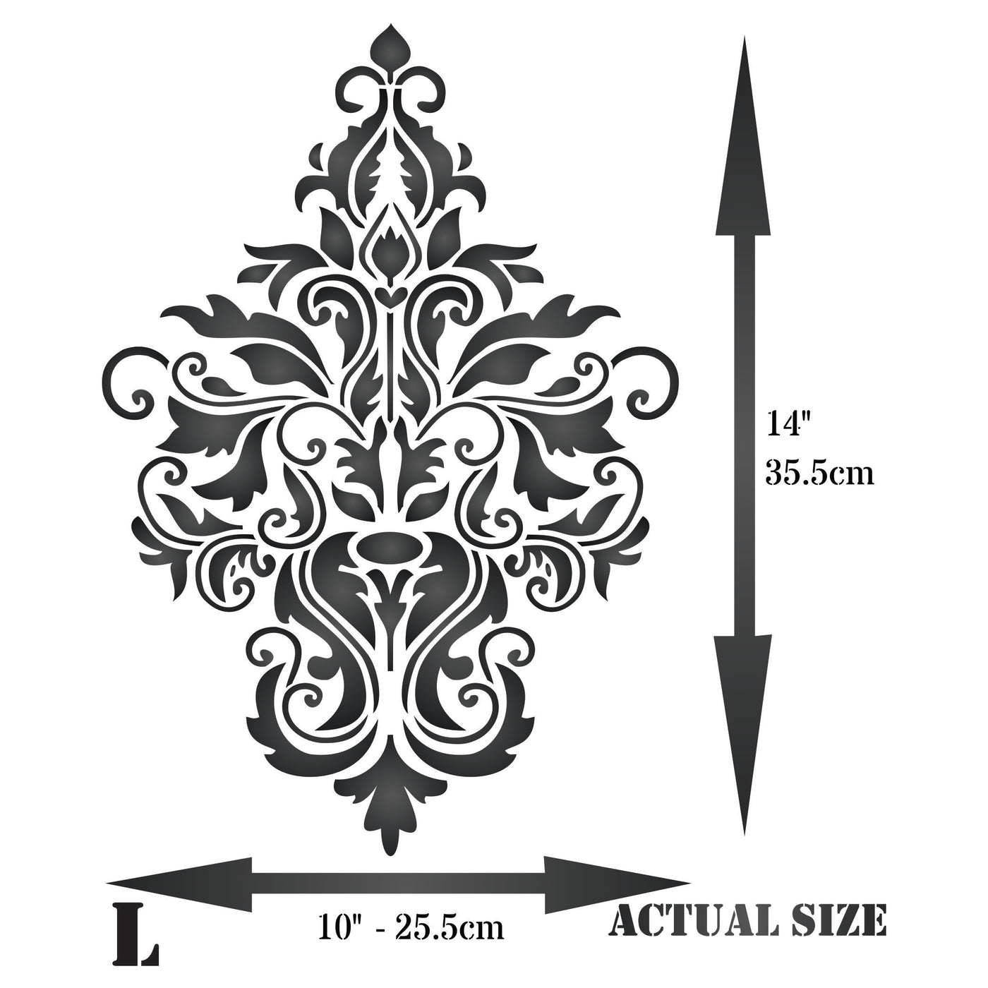 Damask Stencil - Large Floral Allover Pattern