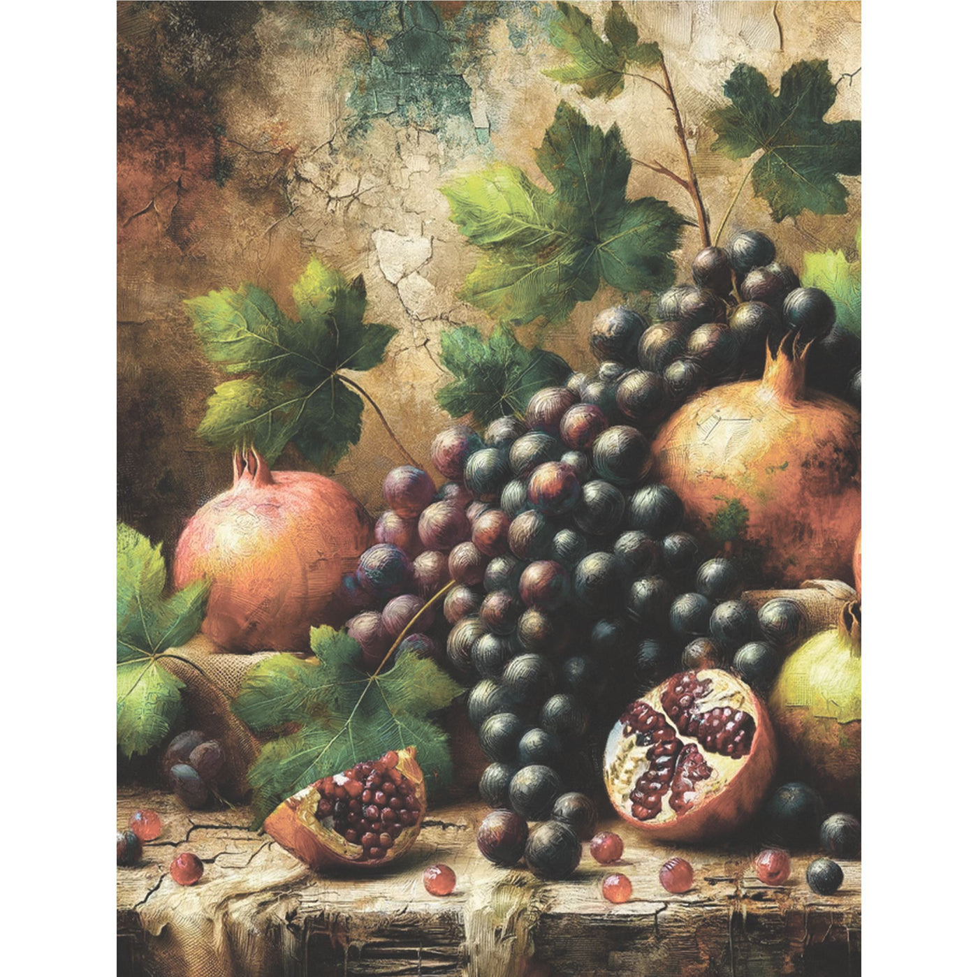 Grapes Rice Paper, 8 x 10.5 inch - for Decoupage Scrapbooking Cards Crafts