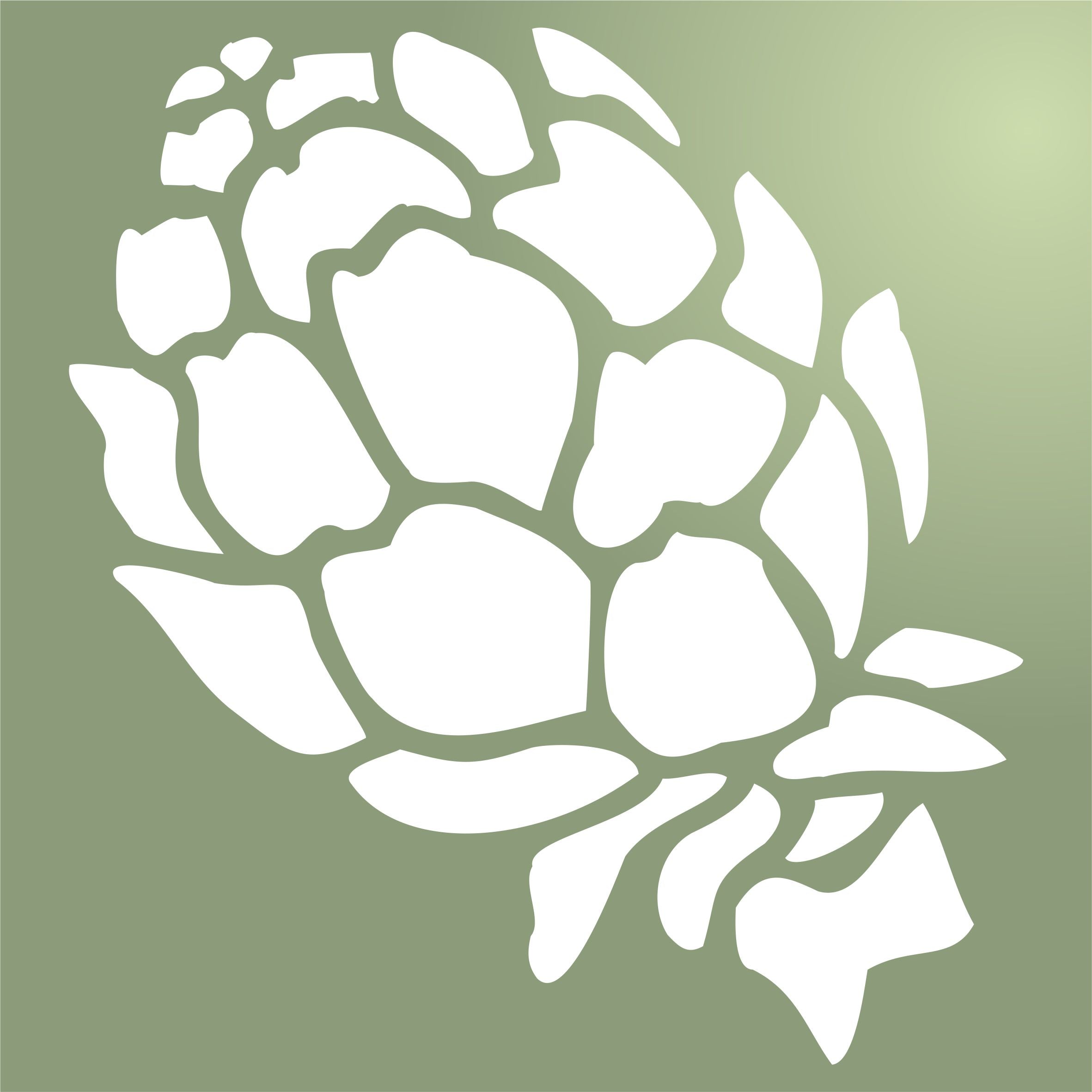 Artichoke Stencil, 4.5 x 4.5 inch - Classic Vegetable Artichoke